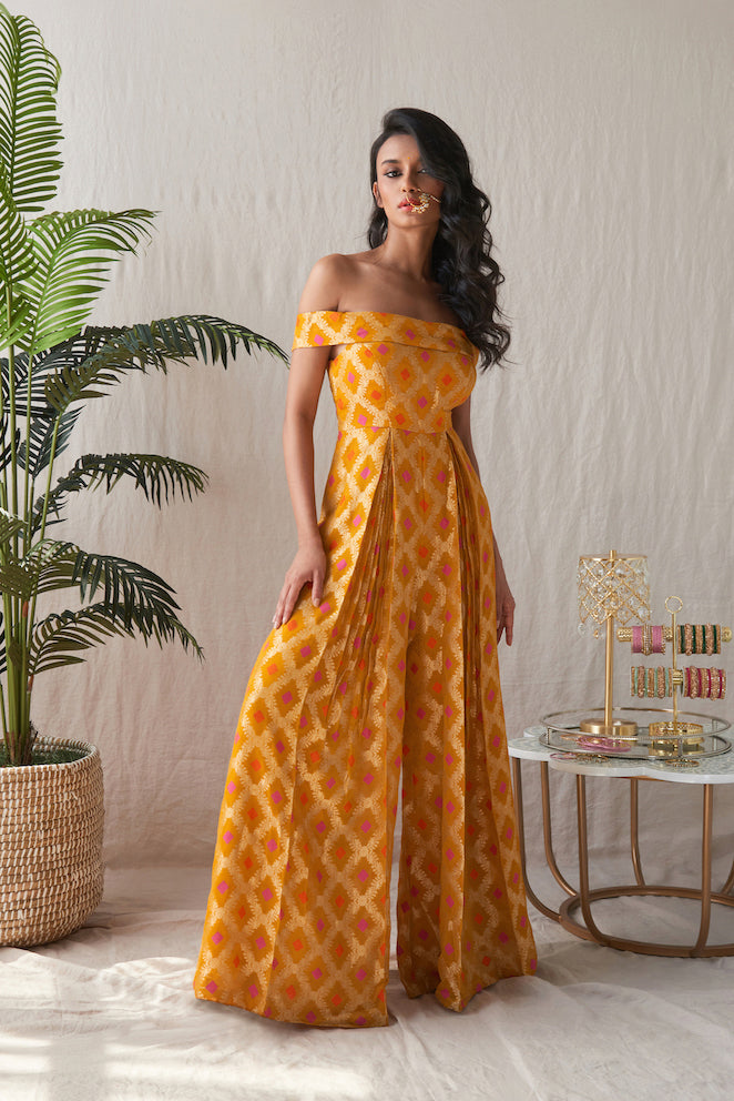 Asha – mustard suit, bisouNYC
