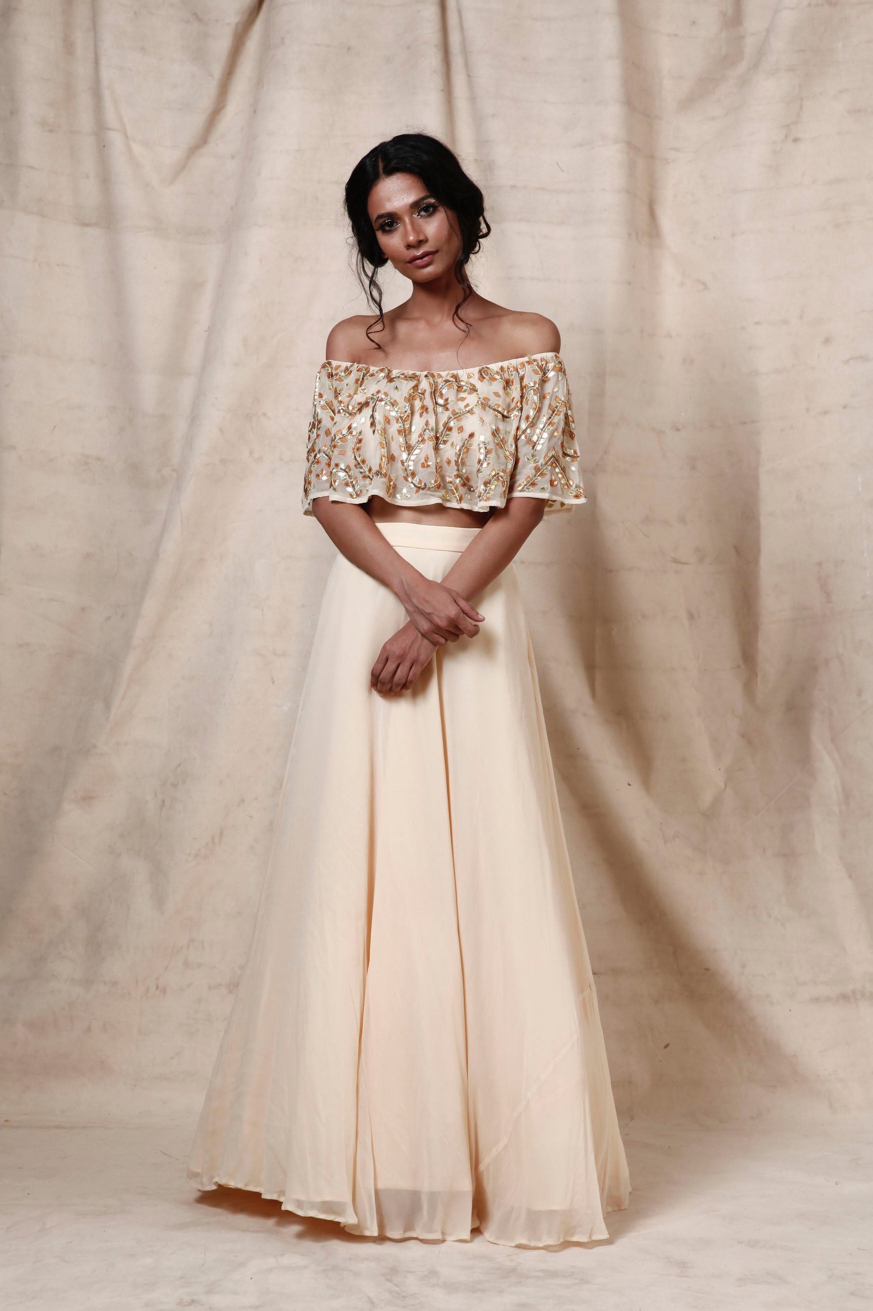 Aarti – georgette lehenga, bisouNYC