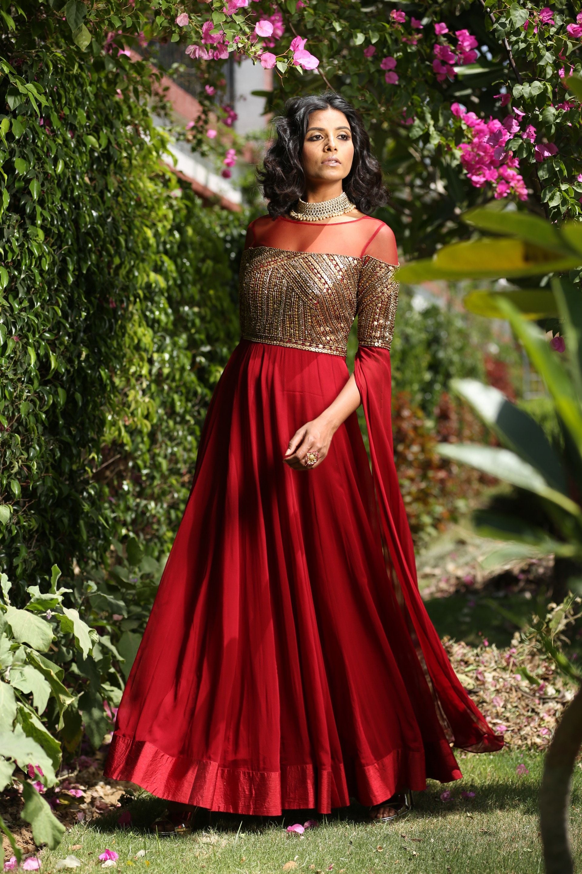 Ahaana – wine dress, bisouNYC