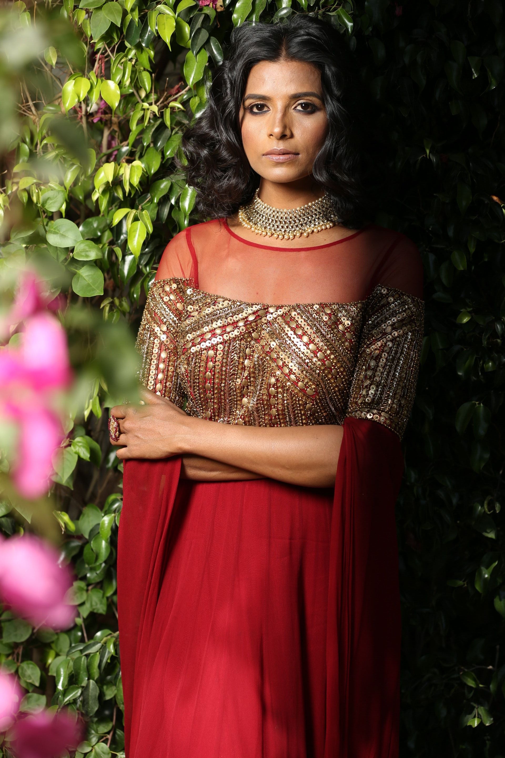 Ahaana – wine dress, bisouNYC