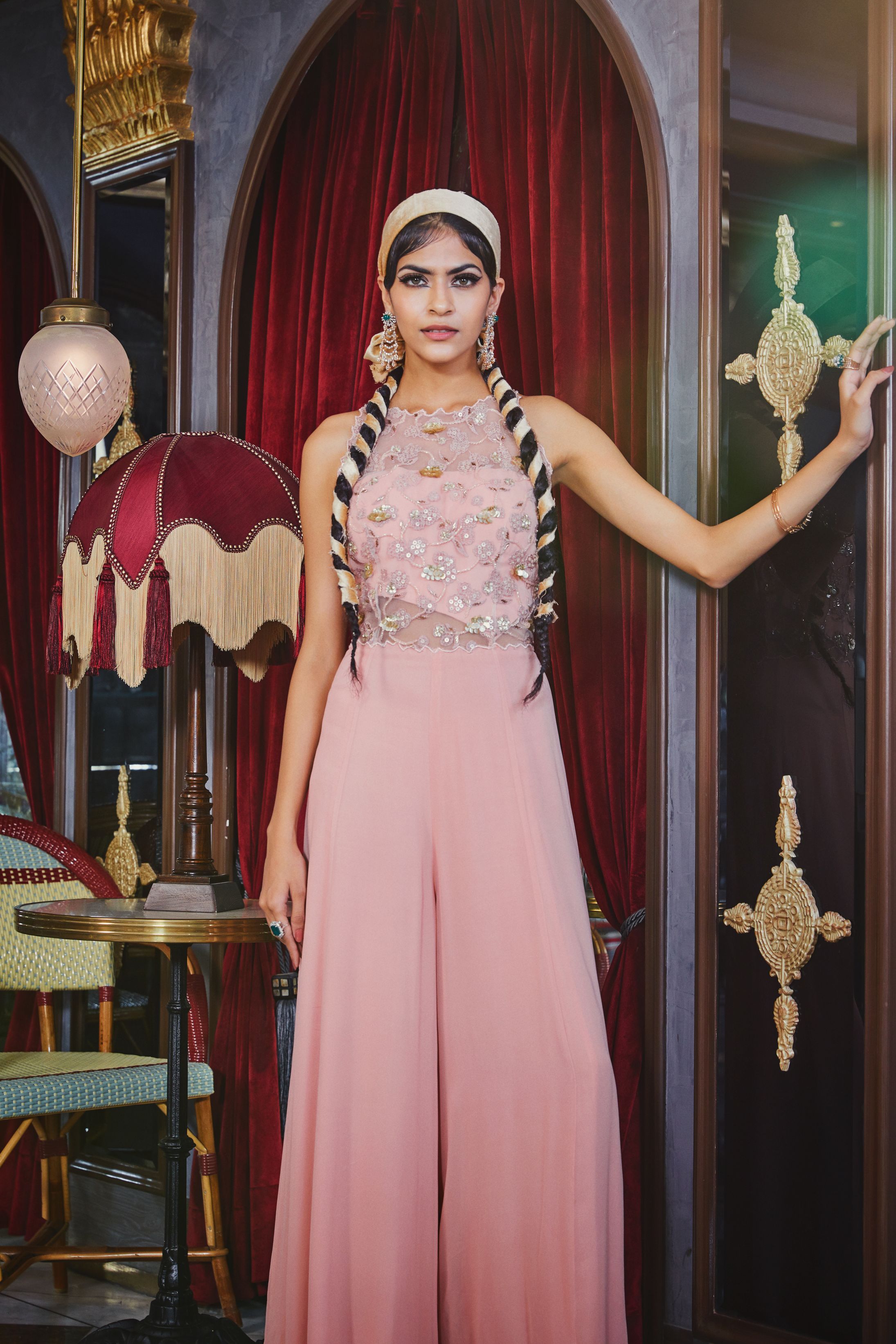 Anjali – pink net suit, bisouNYC