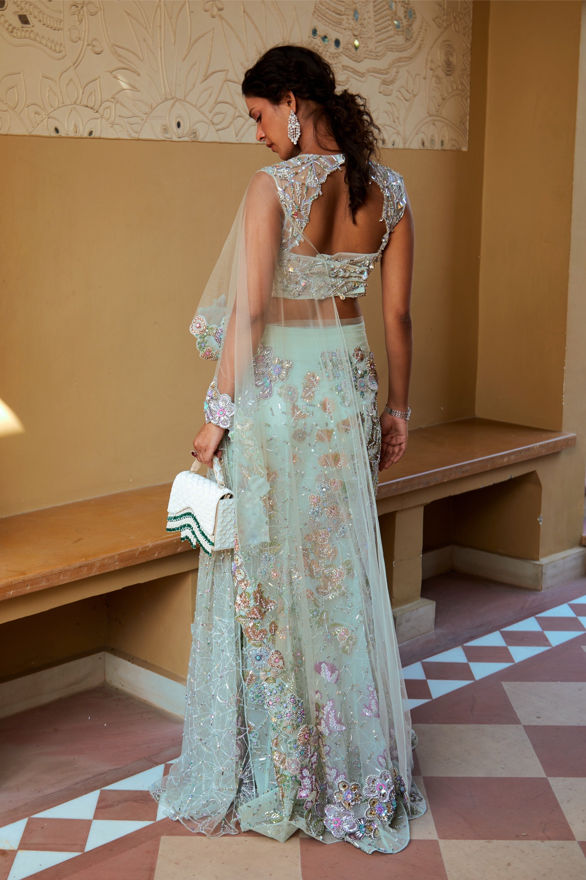 Anoushka – organza lehenga, bisouNYC