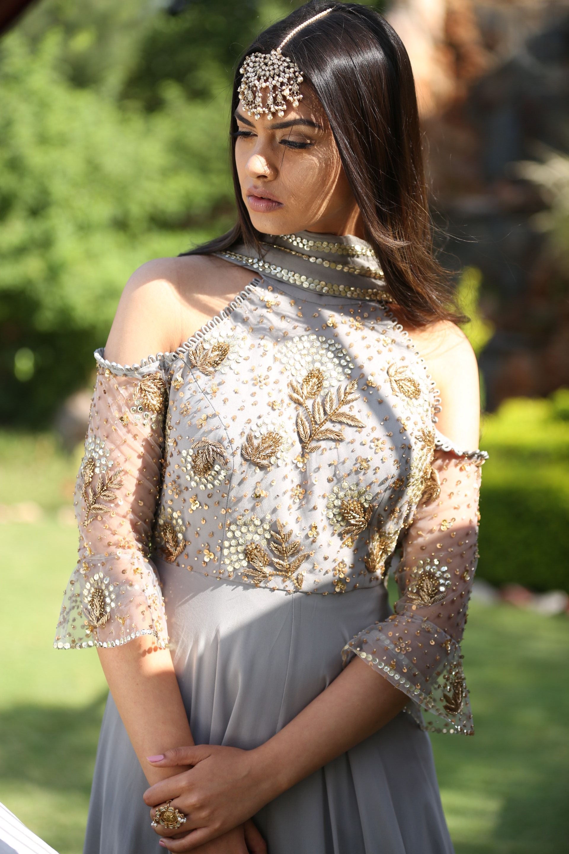 Anya – grey dress, bisouNYC