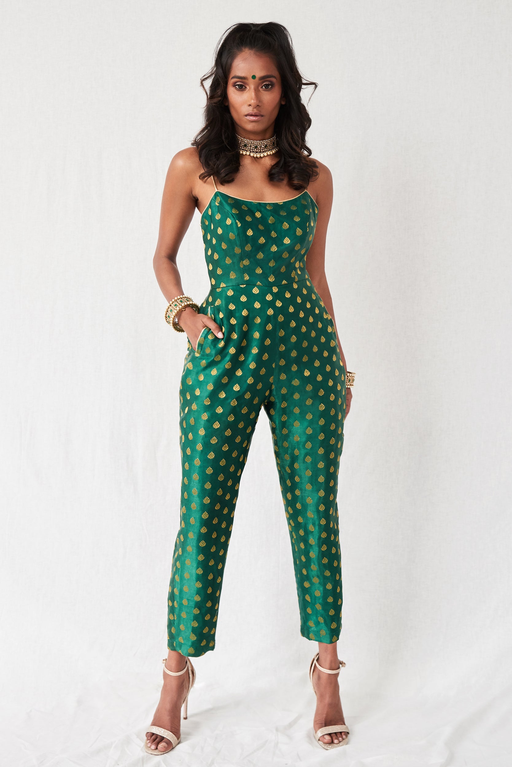 Asher – green silk suit, bisouNYC