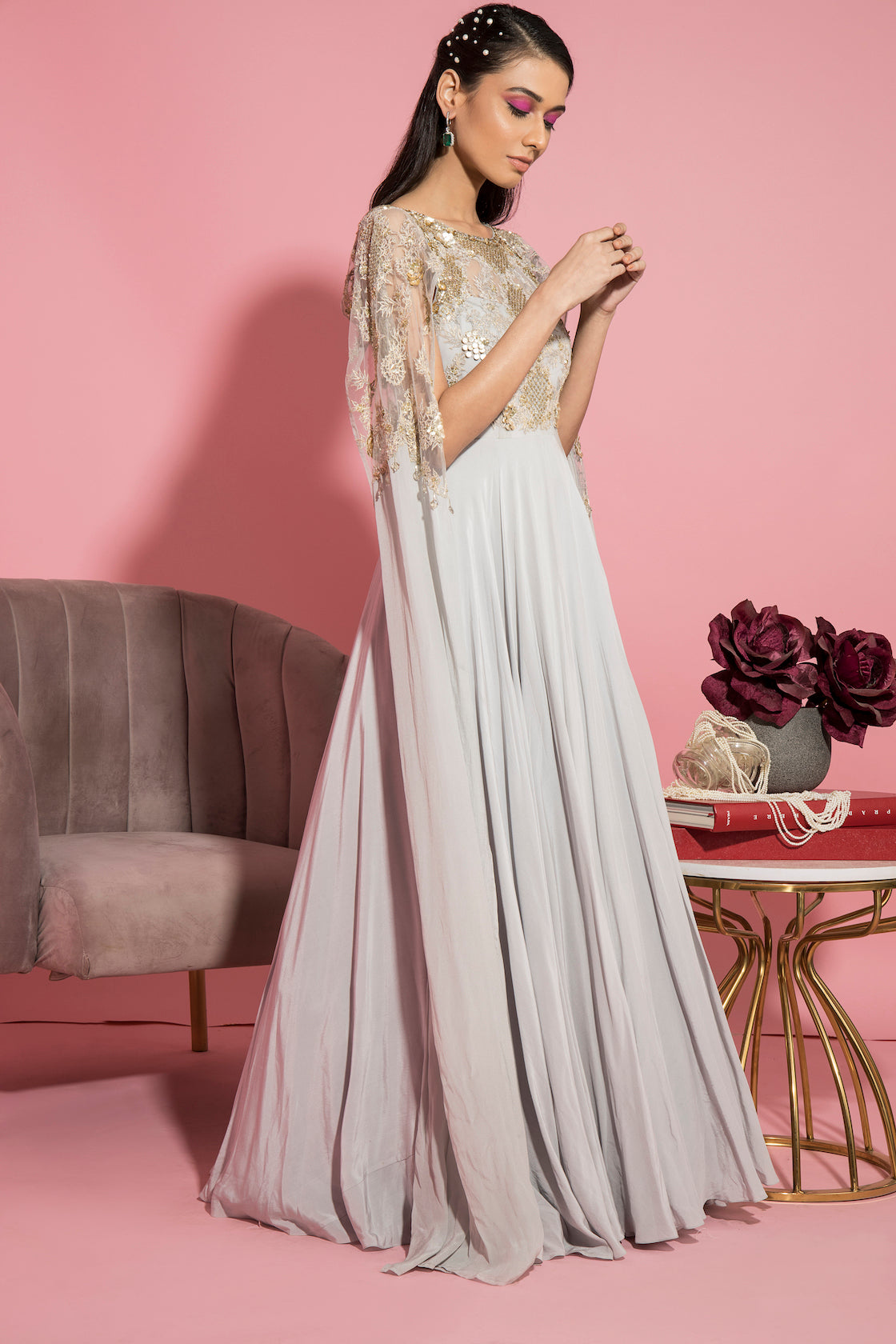 Ashia – grey dress, bisouNYC