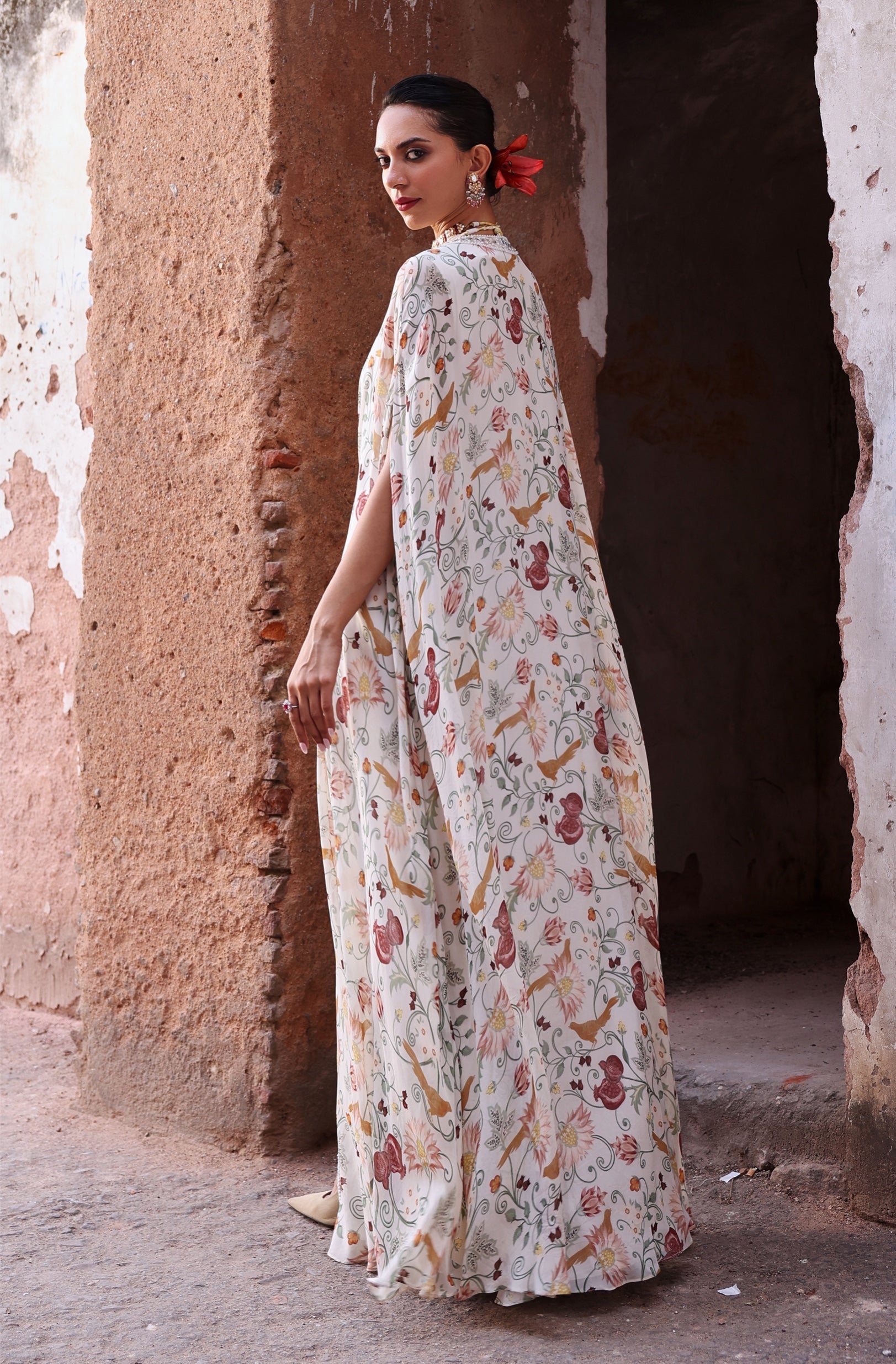 Astha – ivory georgette dress, bisouNYC