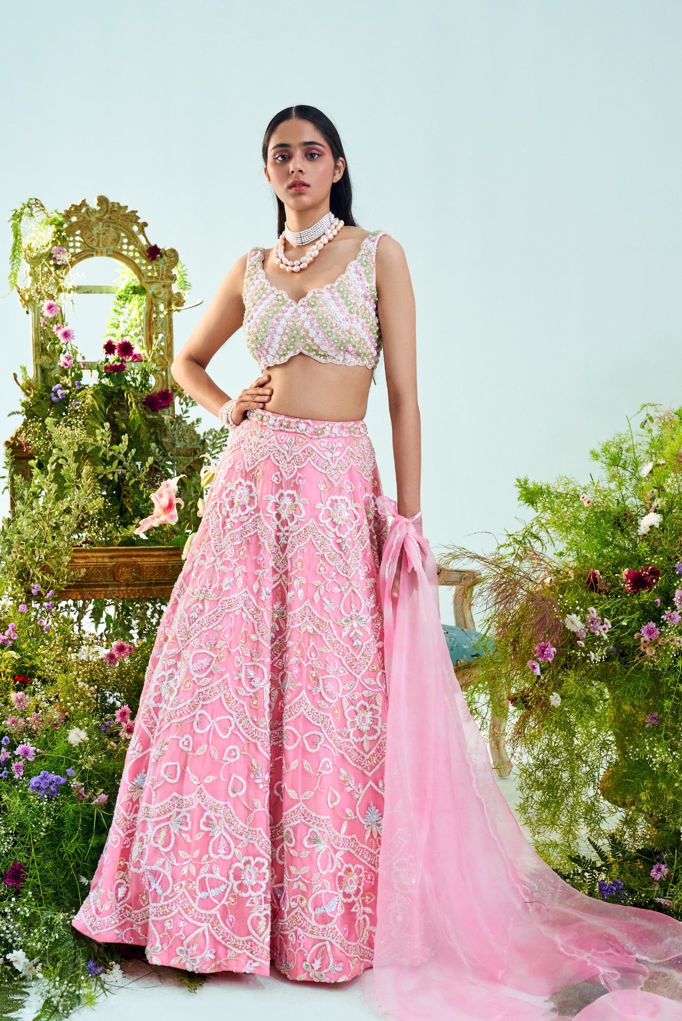 Aurora – organza lehenga, bisouNYC