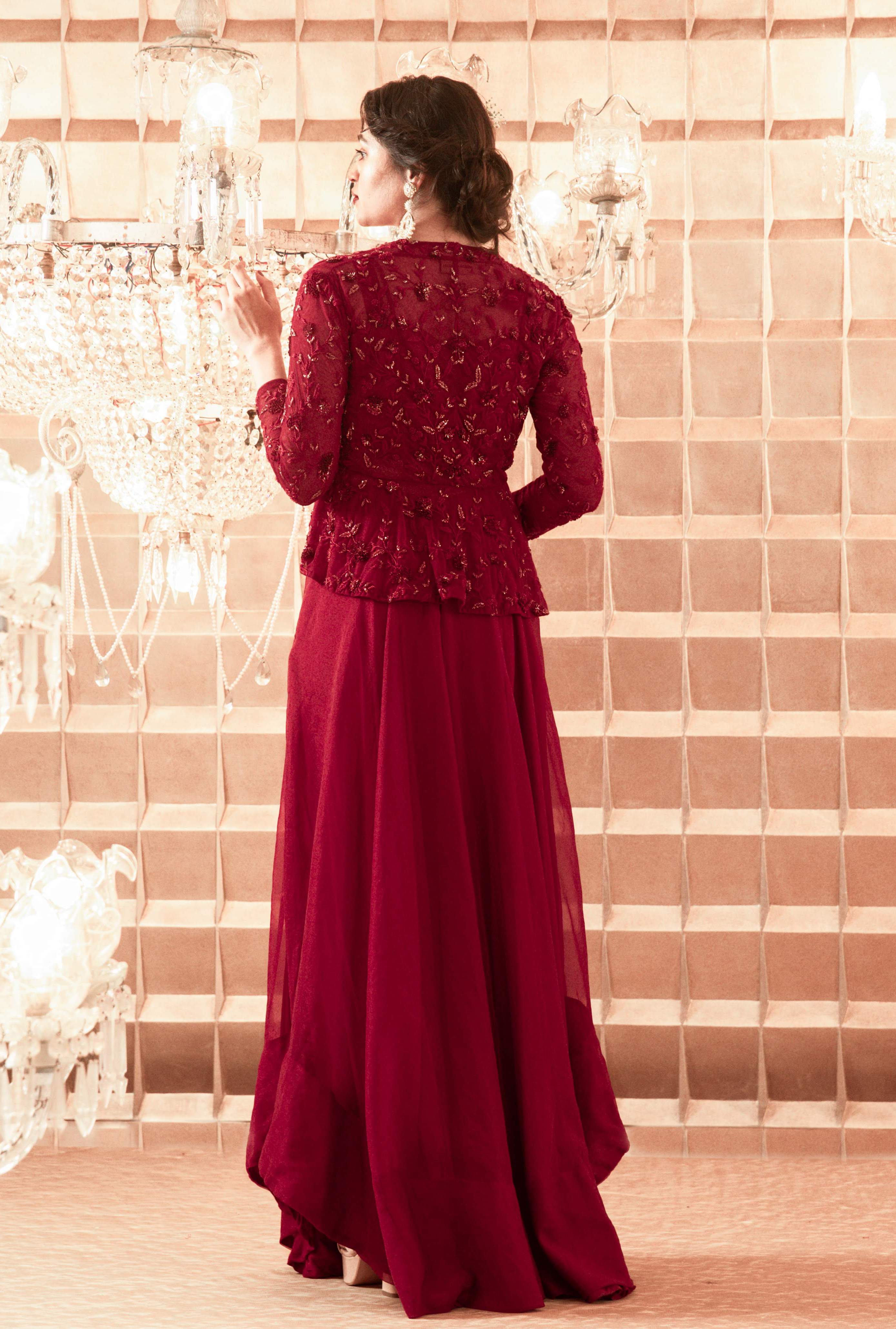 Aurora – organza lehenga, bisouNYC