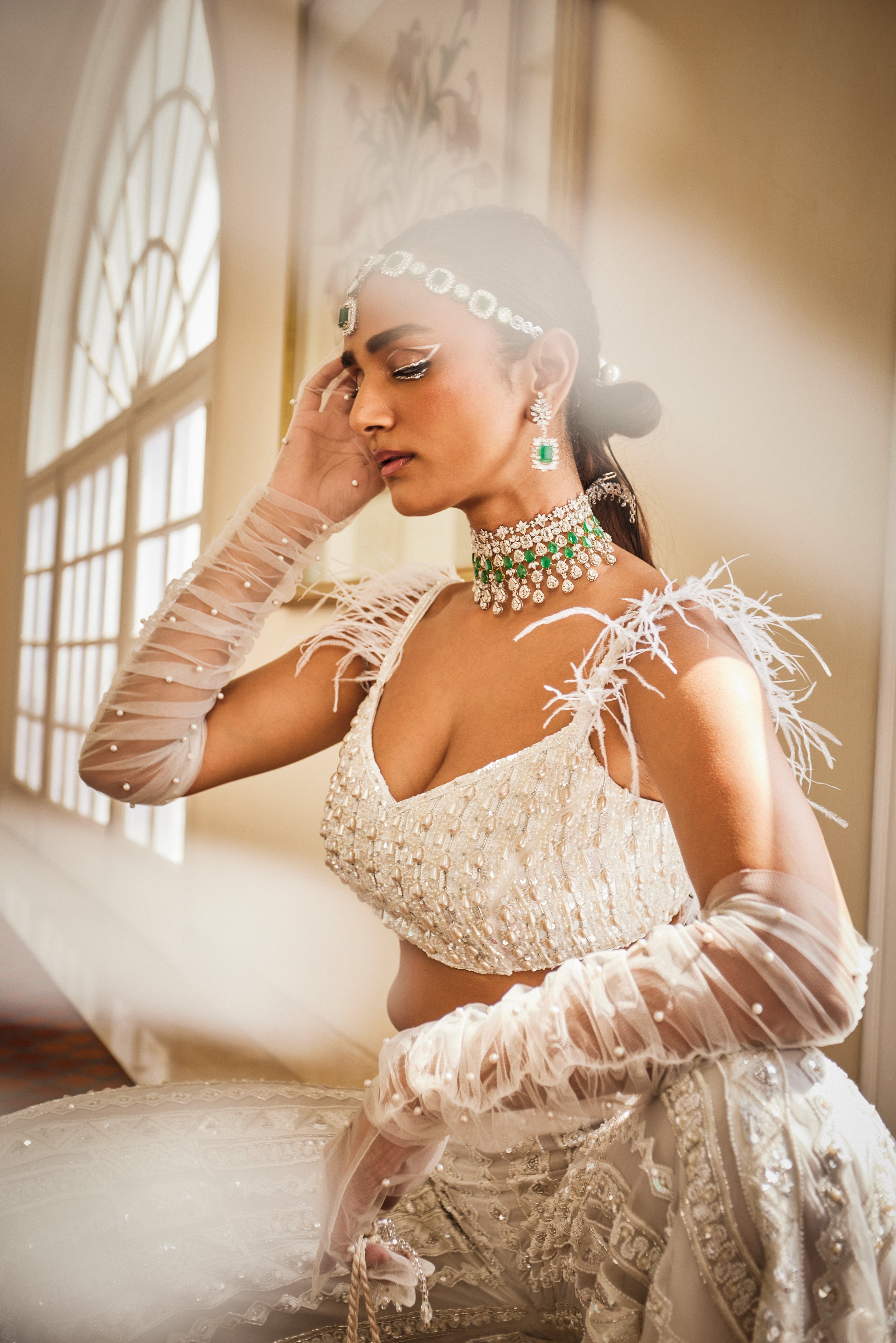 Belle – ivory net suit, bisouNYC