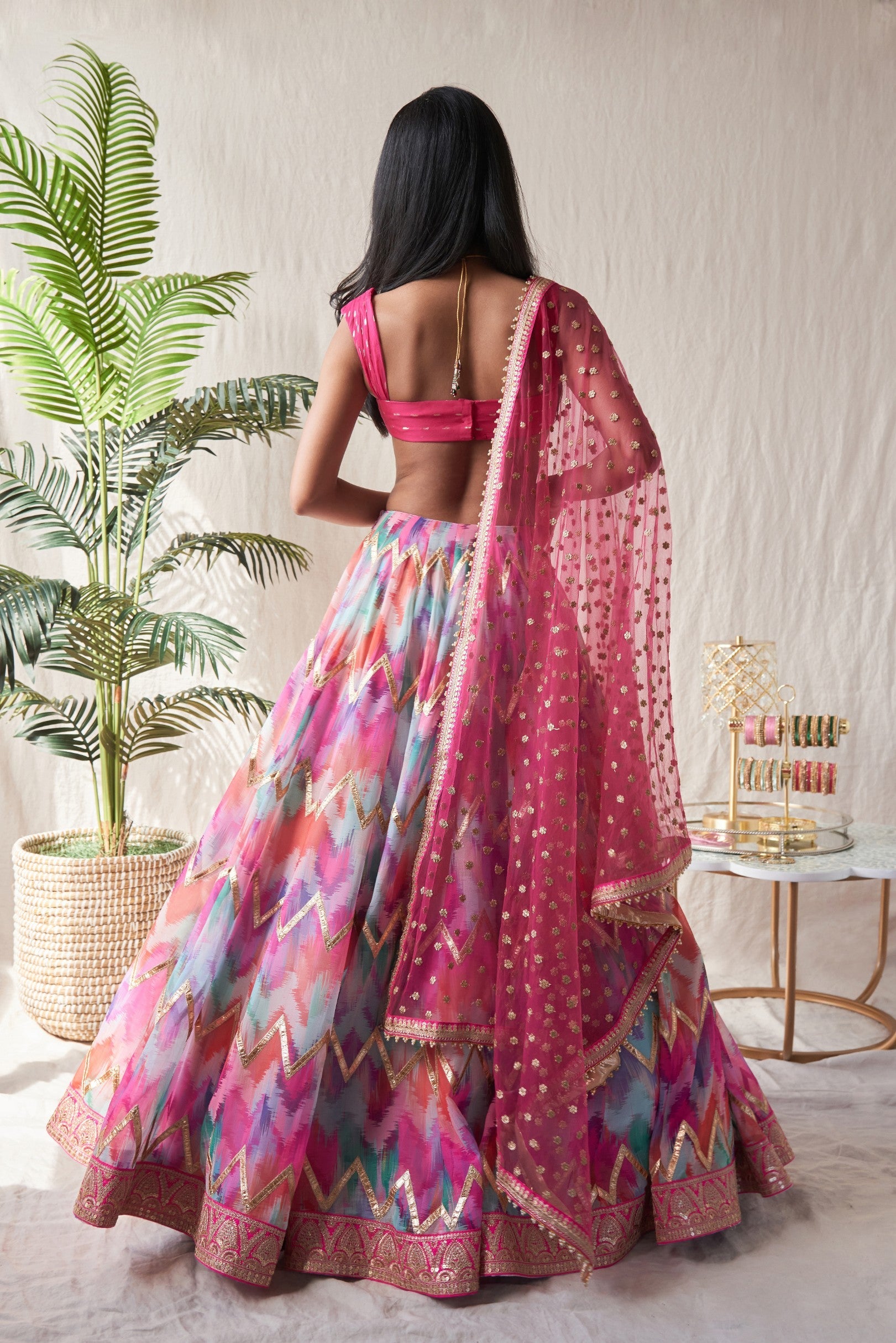 Meera – magenta lehenga, bisouNYC