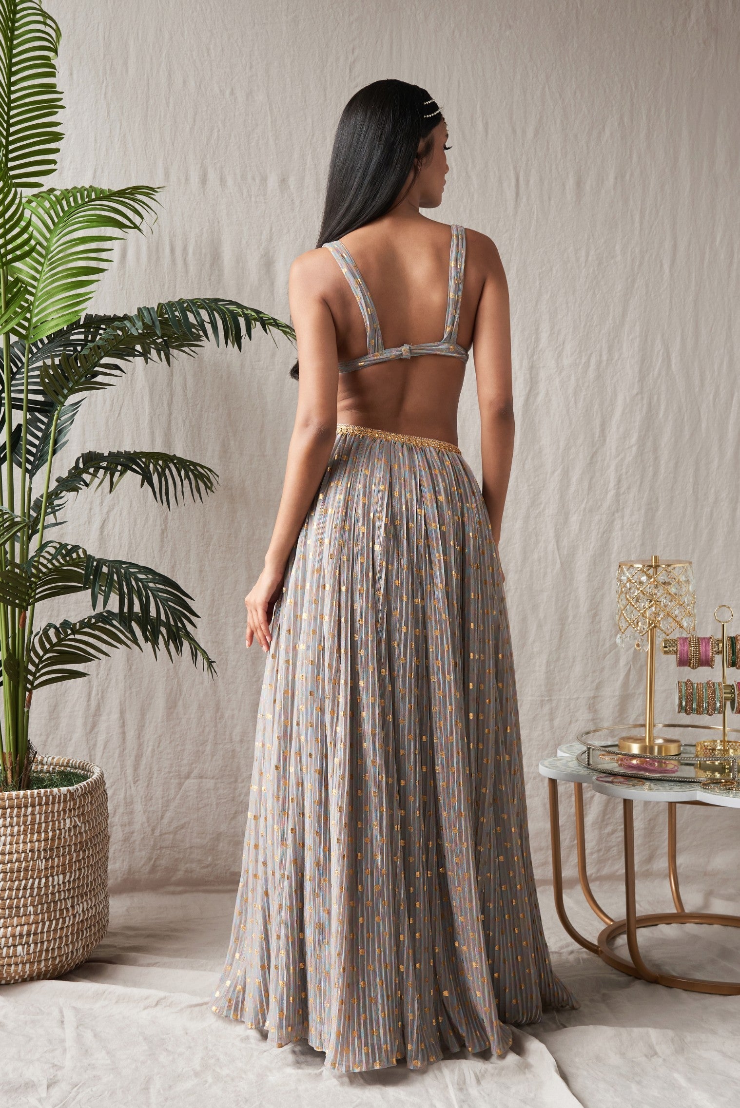 Riya – grey lehenga, bisouNYC