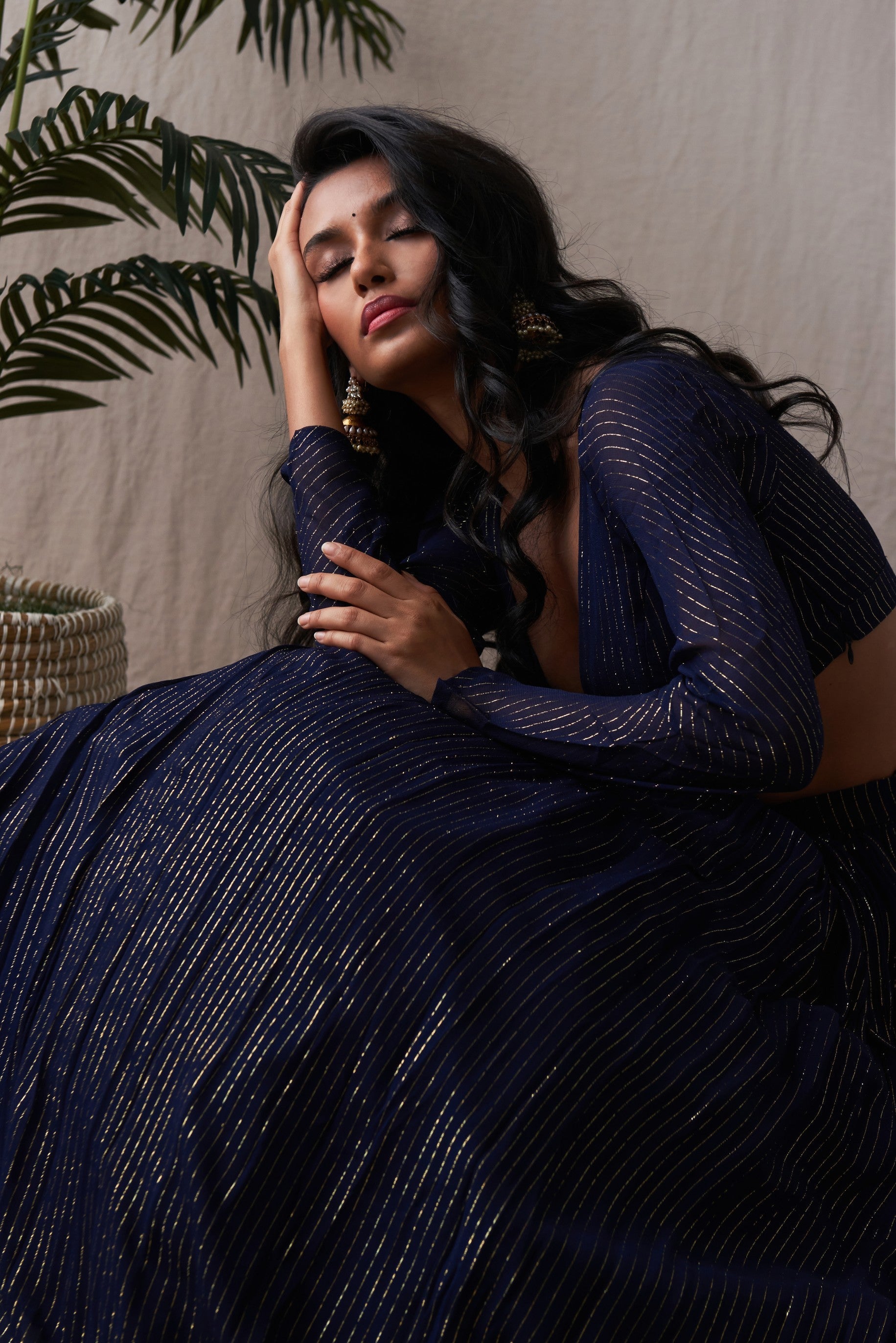 Shivani – blue lehenga, bisouNYC