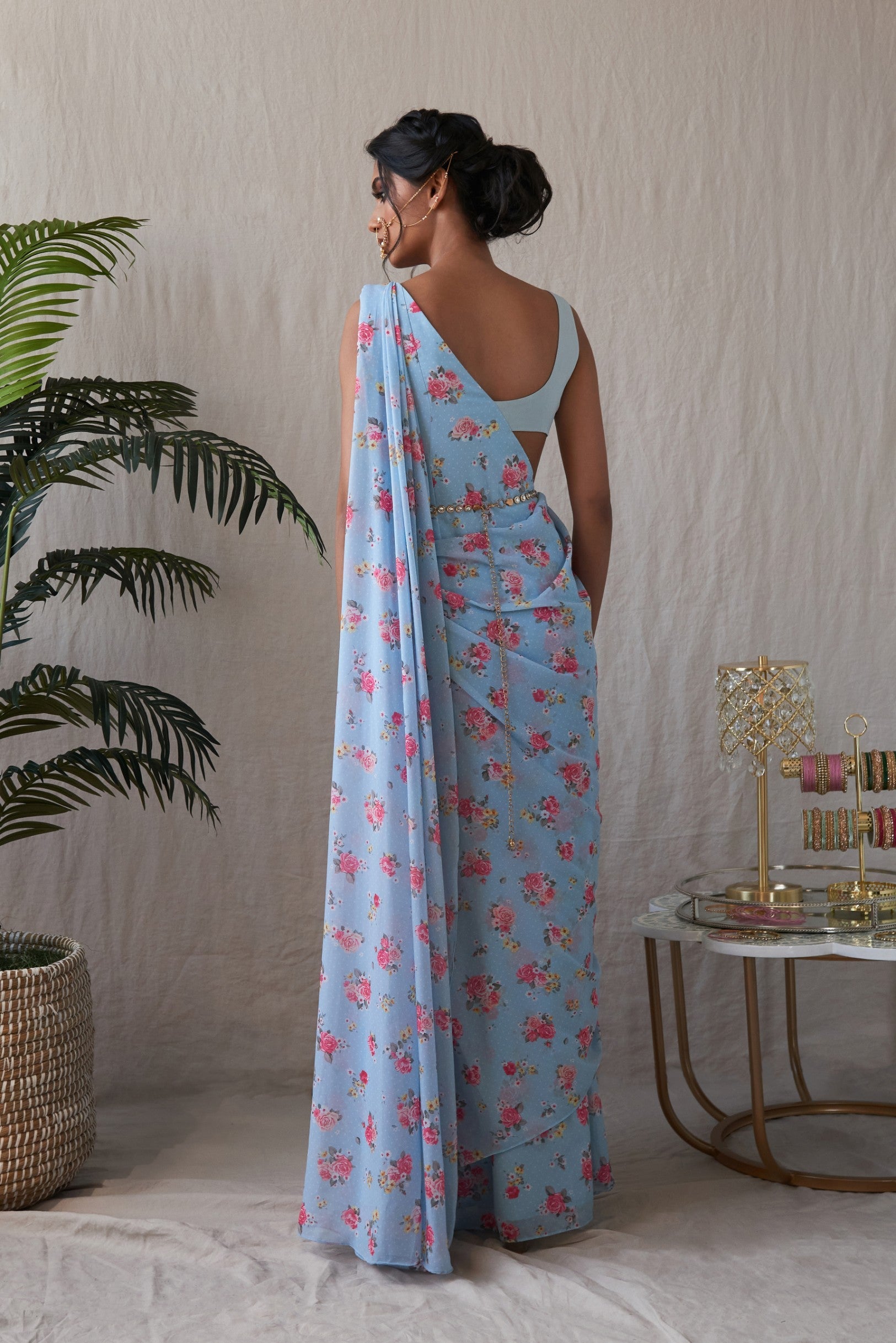 Suhaani – blue saree, bisouNYC