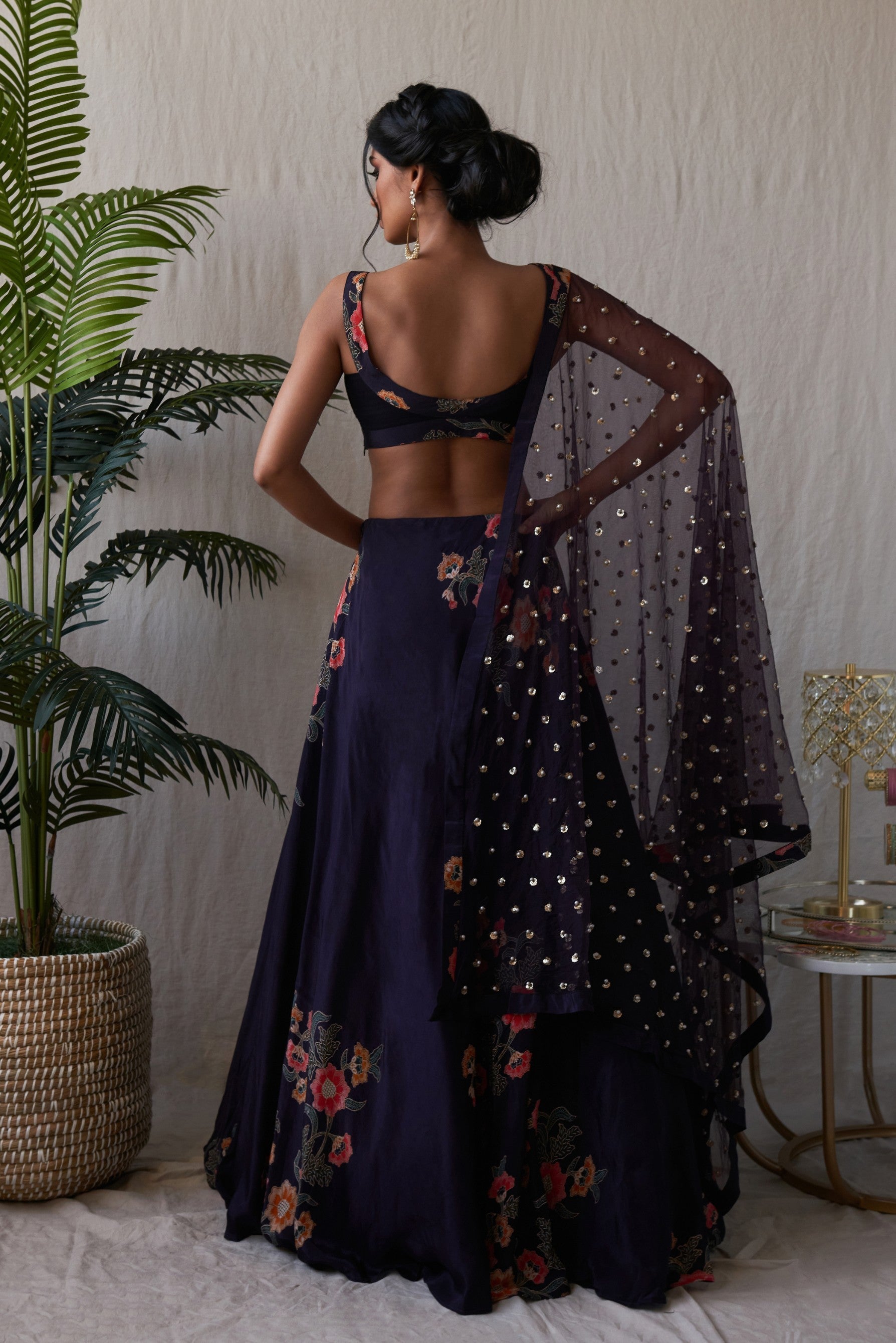 Shreya – blue lehenga, bisouNYC