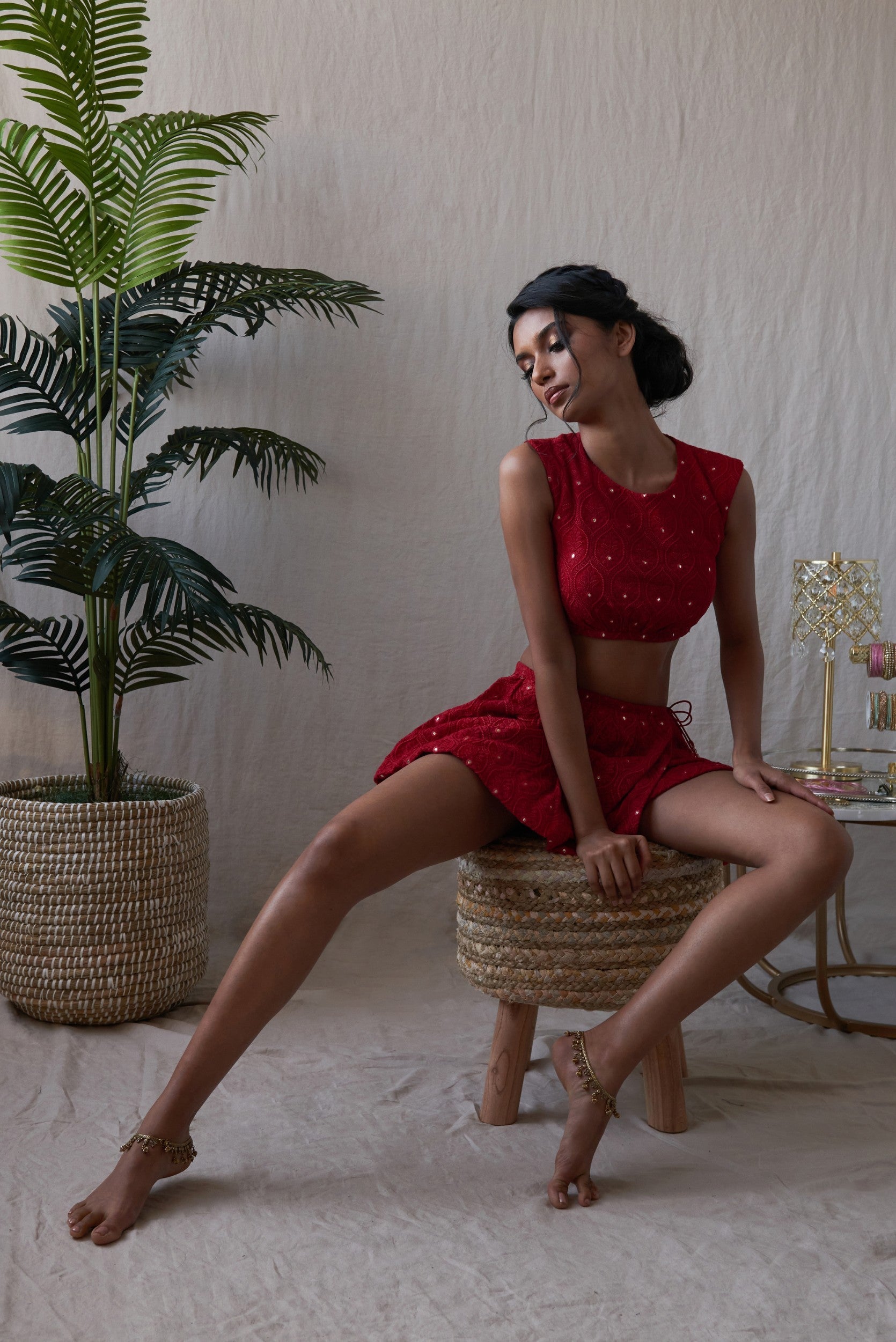 Shree – red outfit, bisouNYC