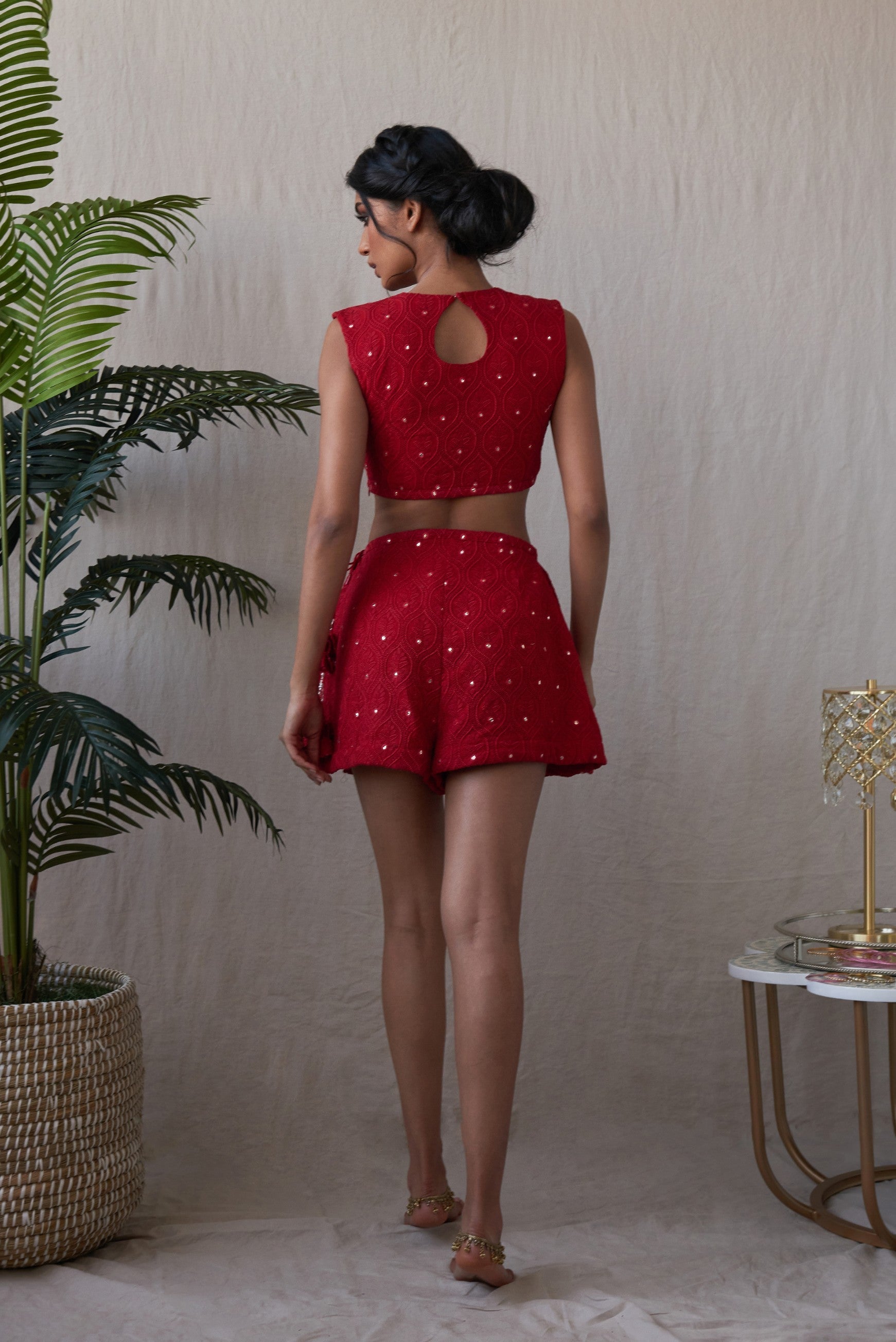 Shree – red outfit, bisouNYC