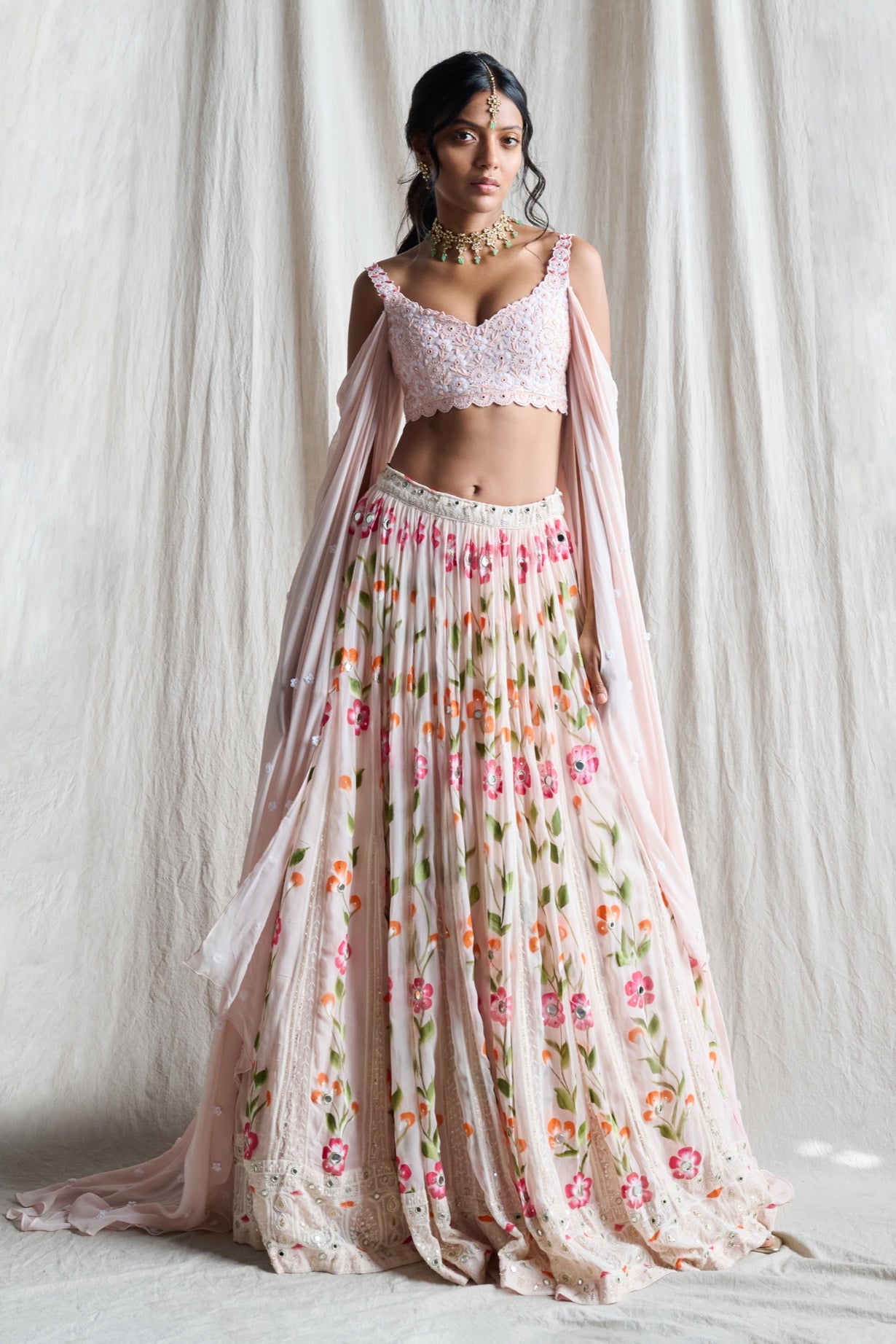 Bloom – pink lehenga, bisouNYC