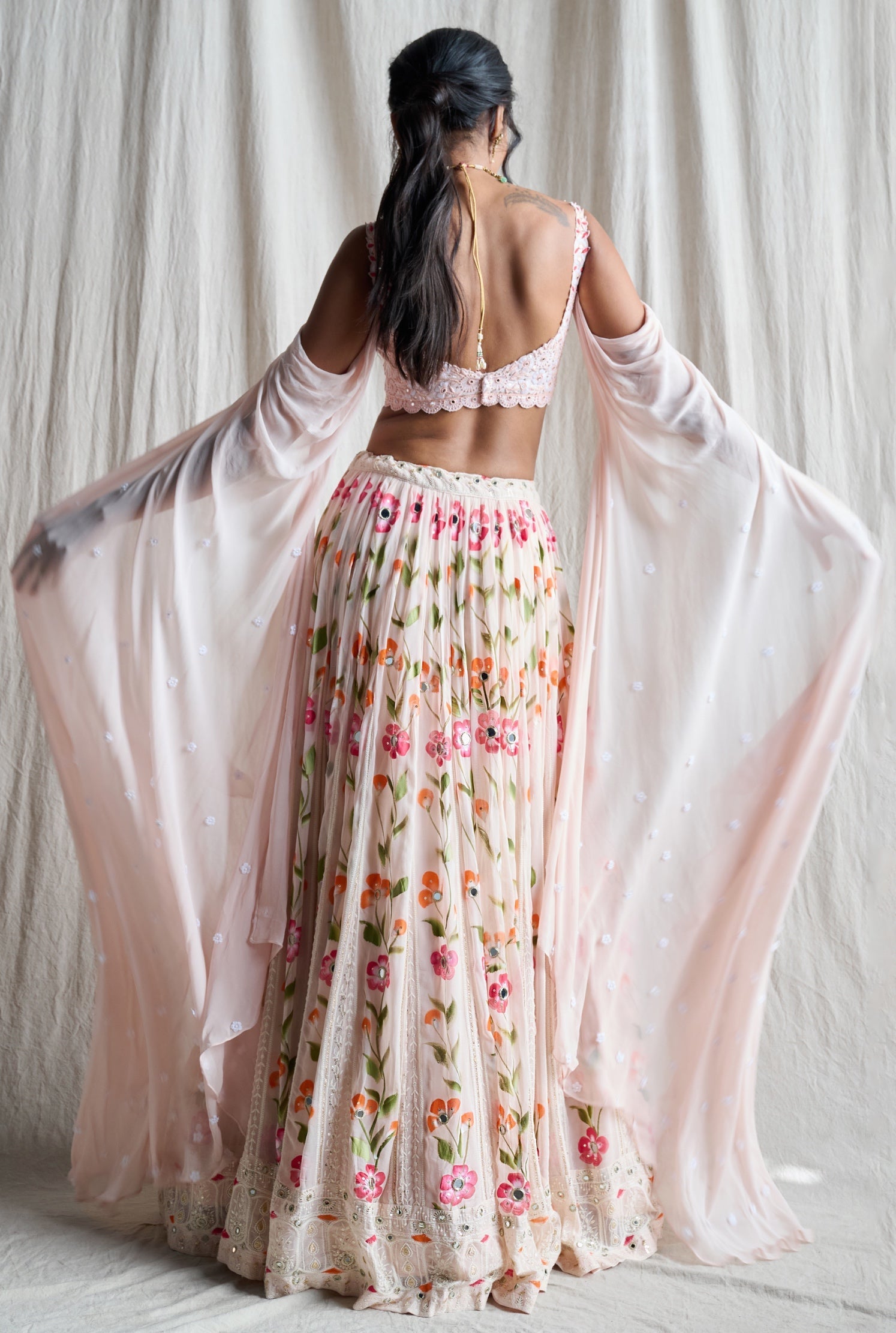 Bloom – pink lehenga, bisouNYC
