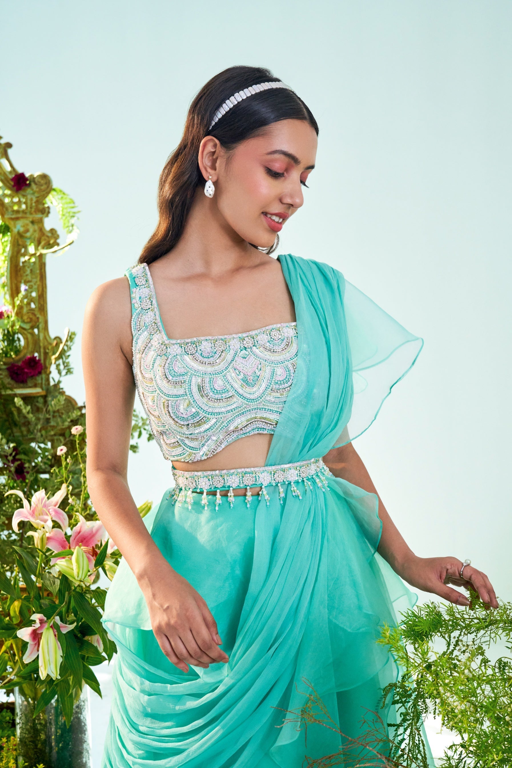 Chloe – organza saree, bisouNYC