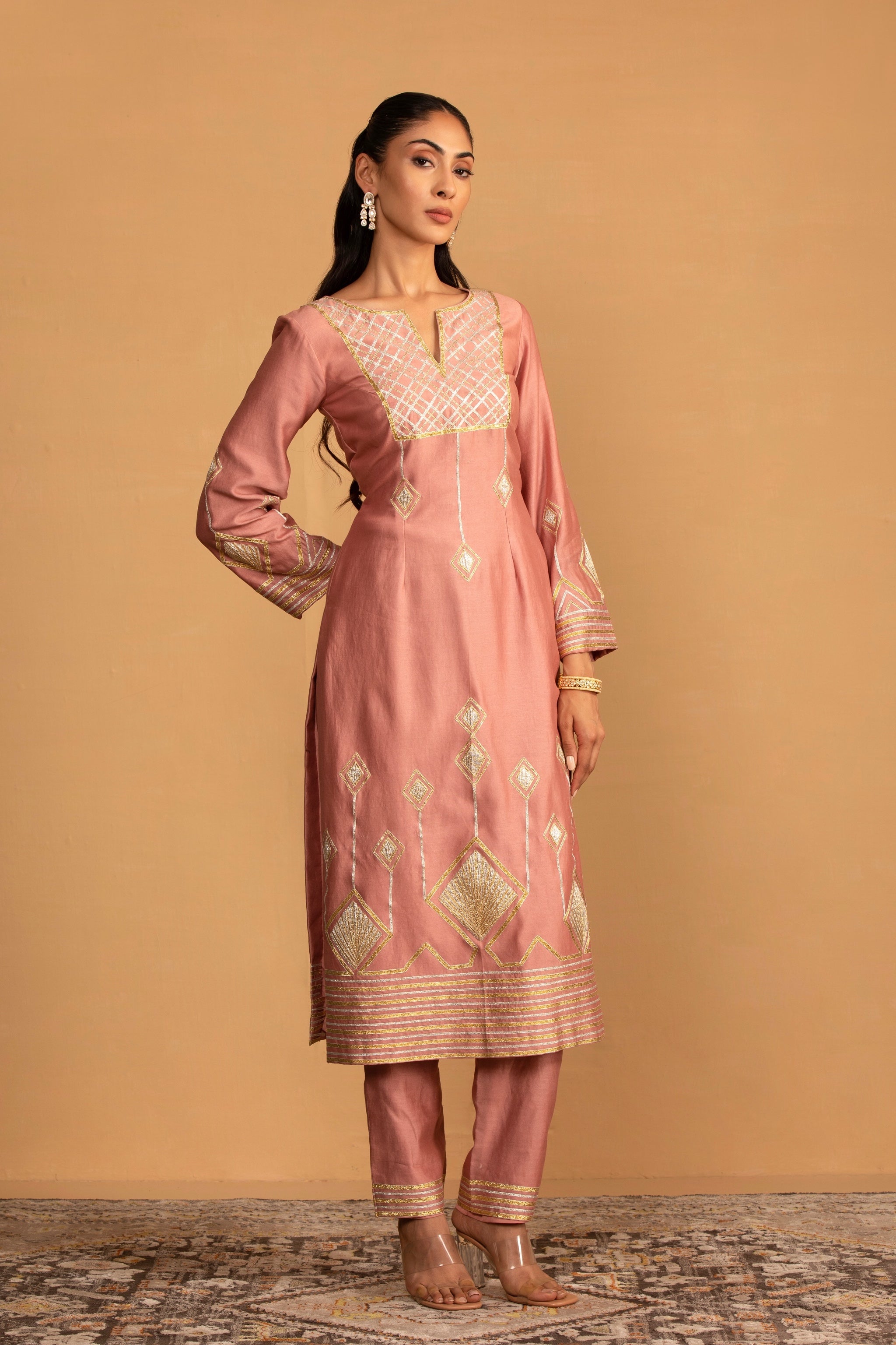 Dina – champagne suit, bisouNYC