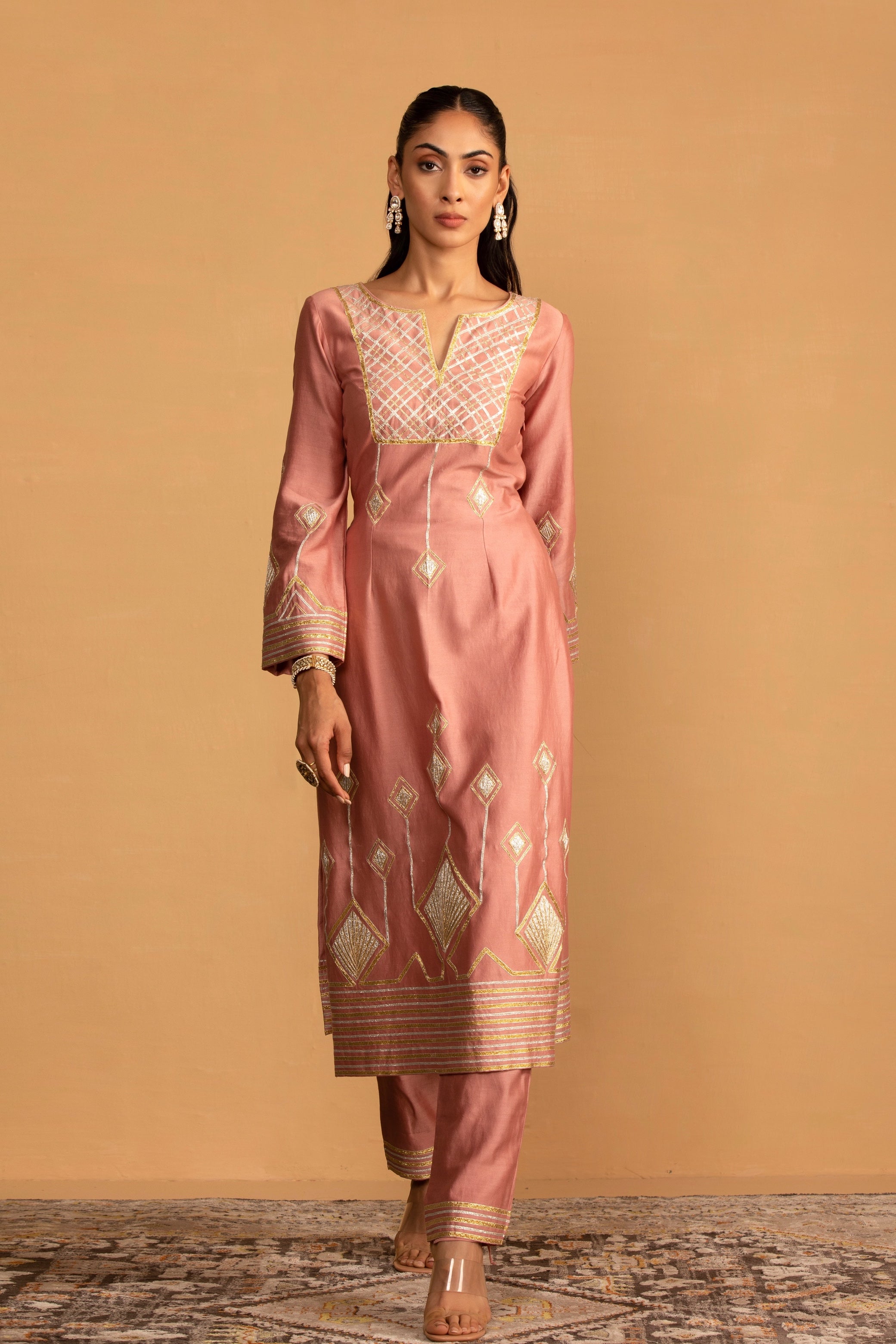 Dina – champagne suit, bisouNYC