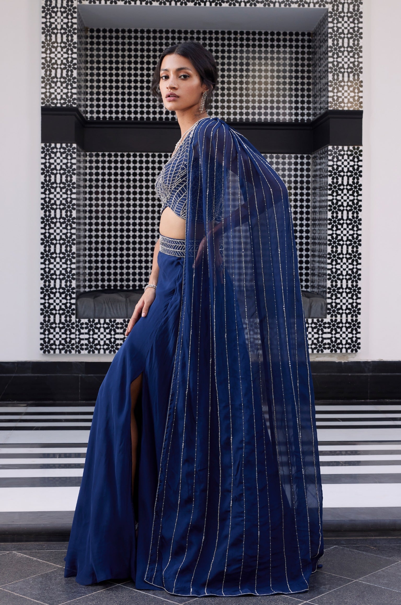 Erika – organza lehenga, bisouNYC