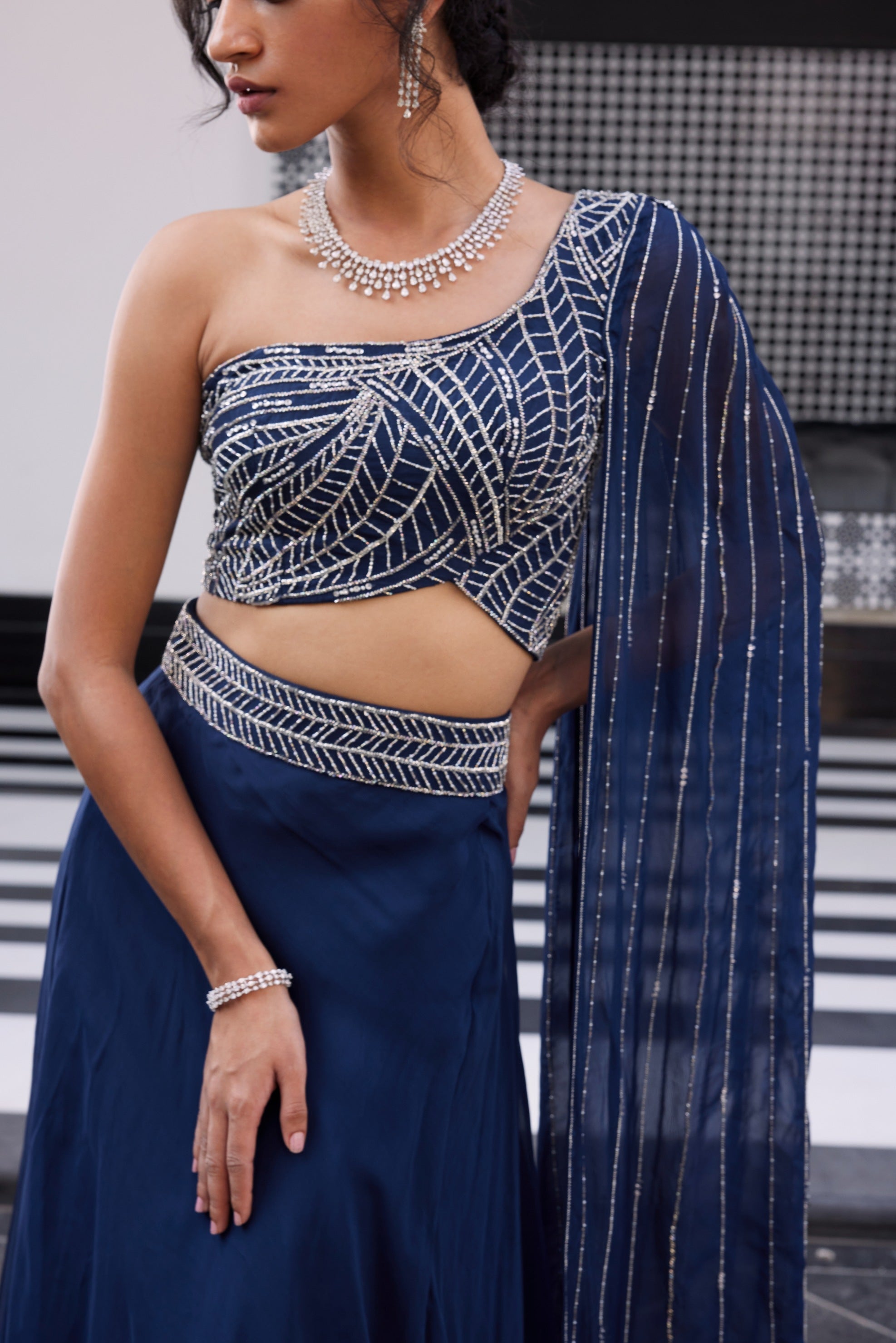 Erika – organza lehenga, bisouNYC