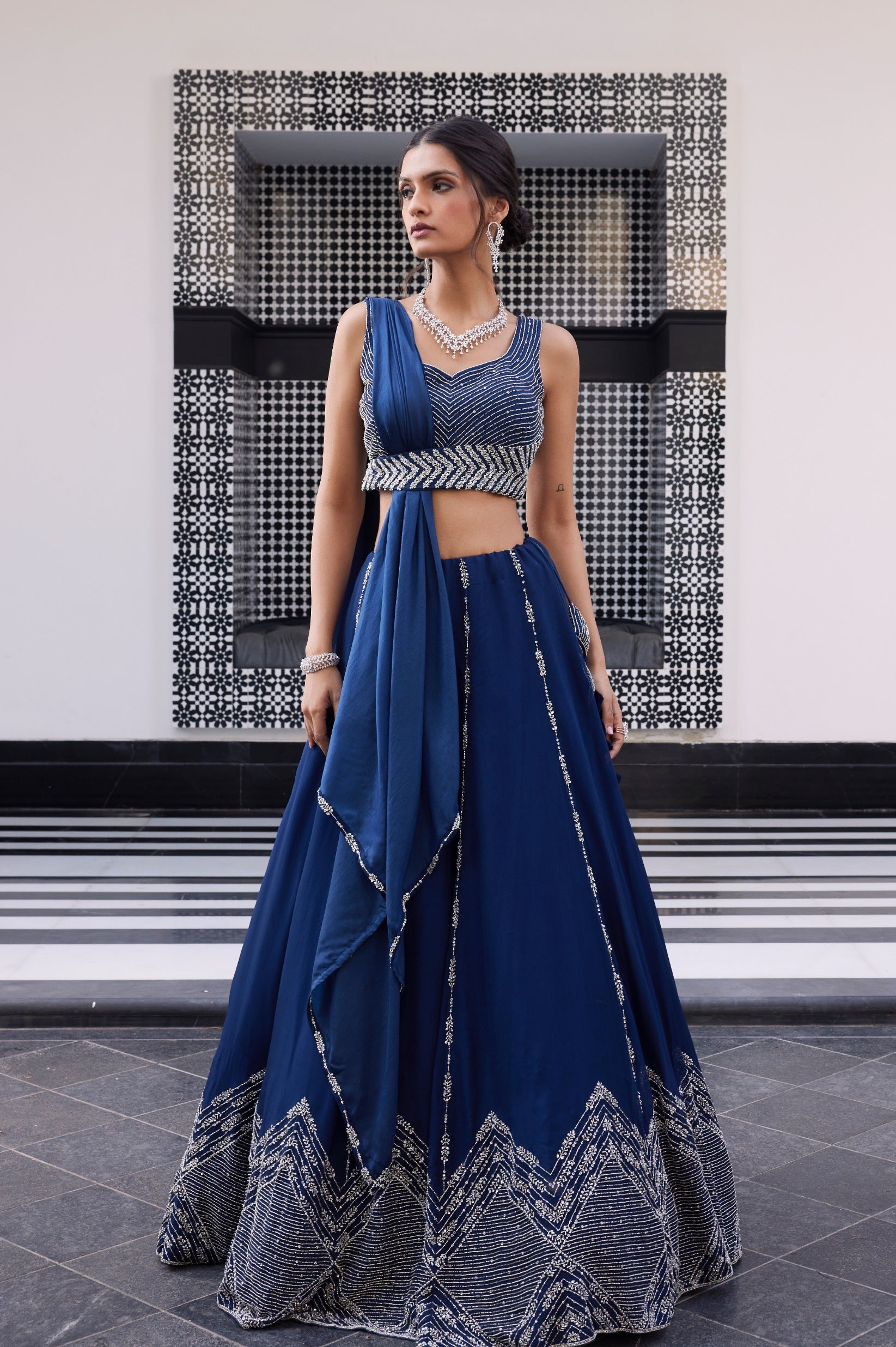 Ezra – organza lehenga, bisouNYC