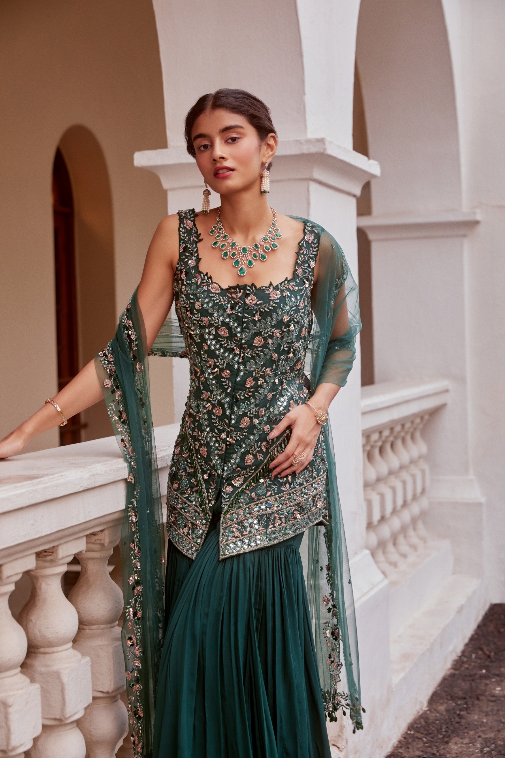 Farah – teal suit, bisouNYC