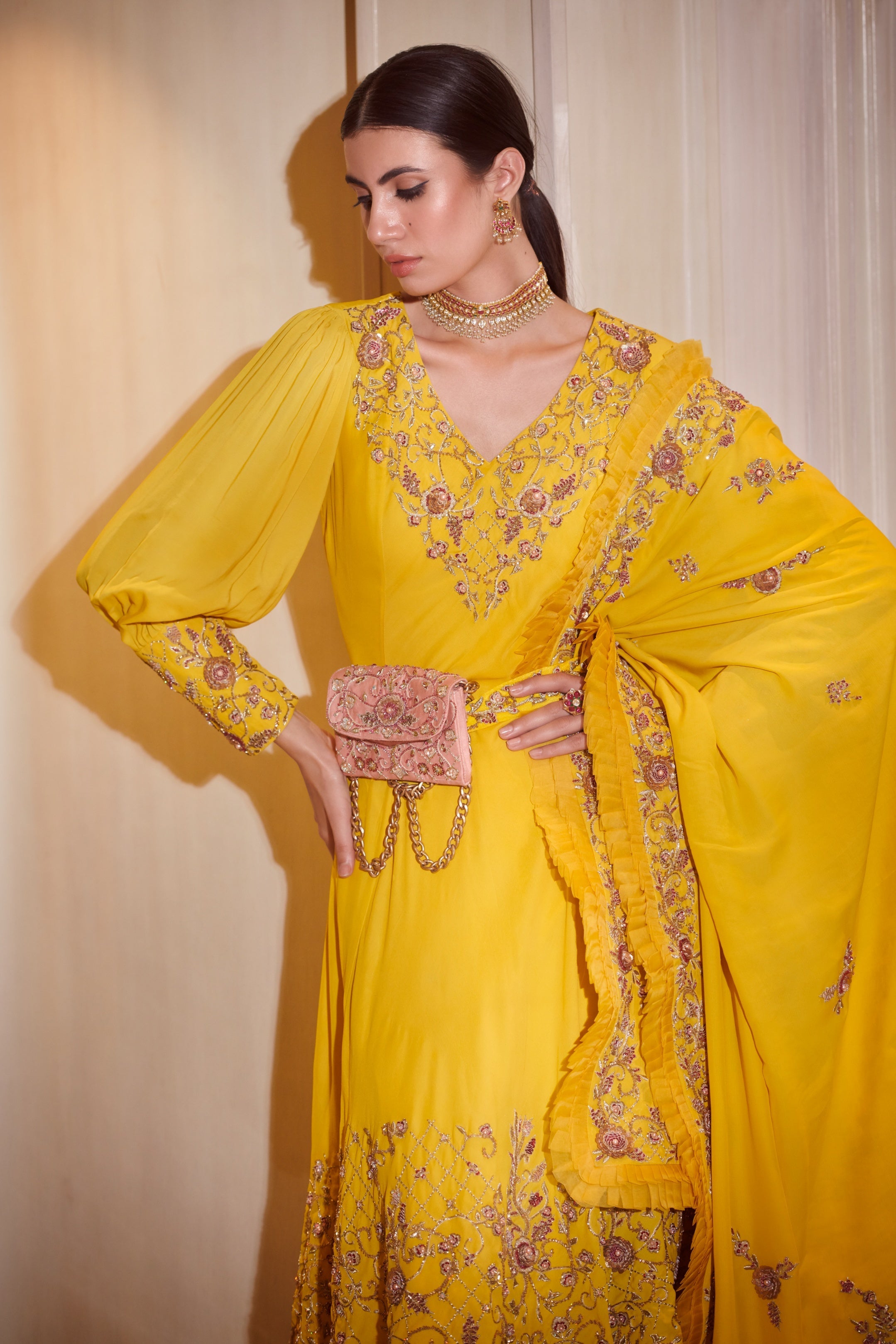 Gauri – georgette suit, bisouNYC