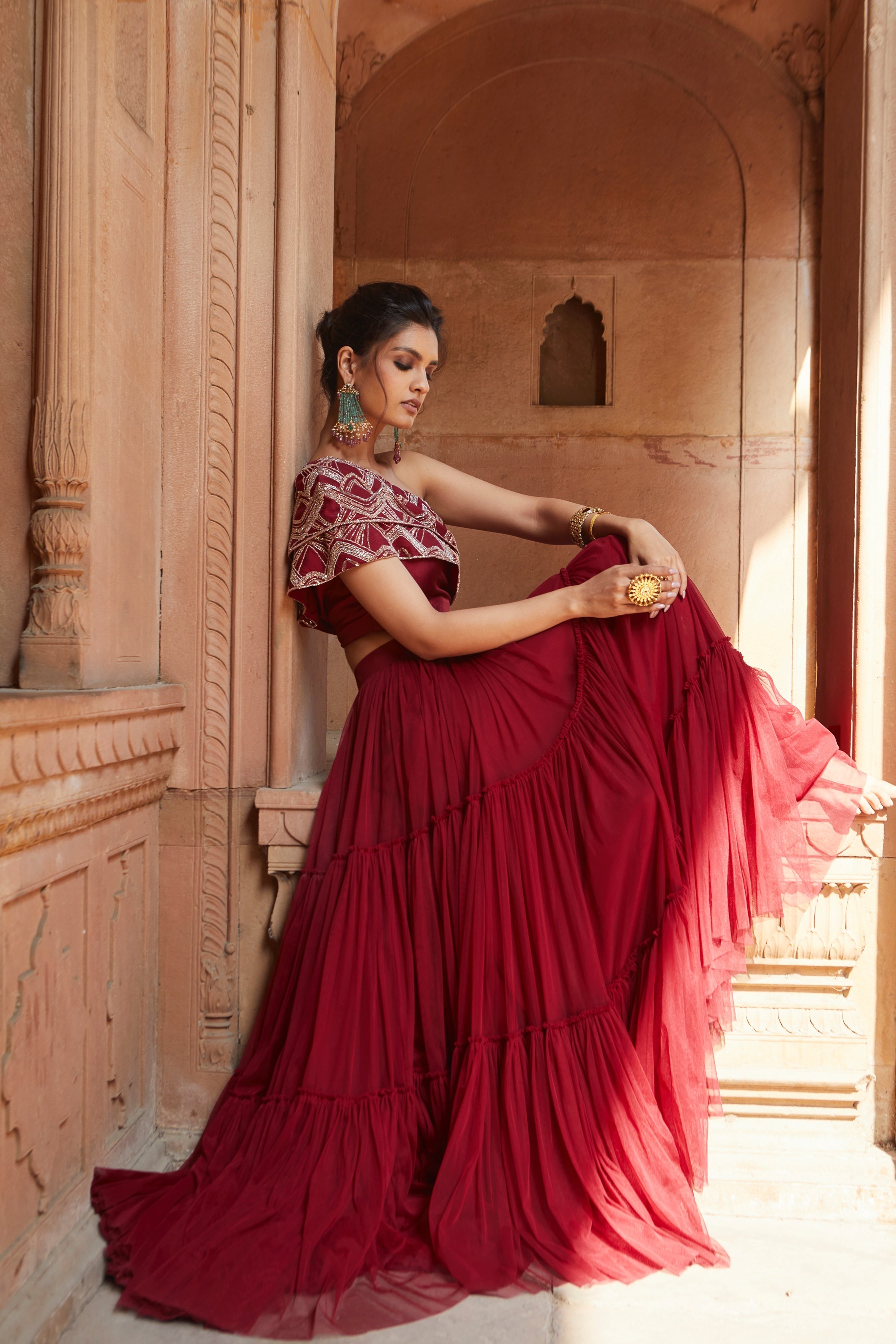 Huda – net lehenga, bisouNYC