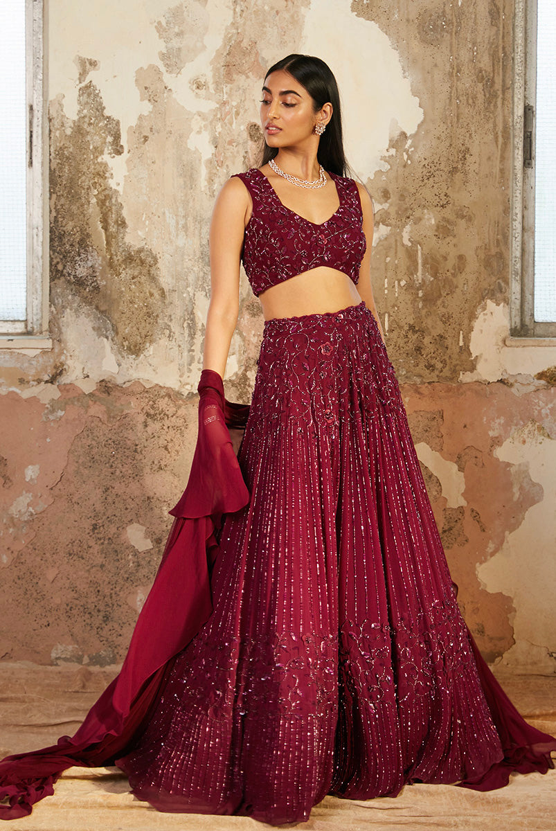 Jane – georgette lehenga, bisouNYC