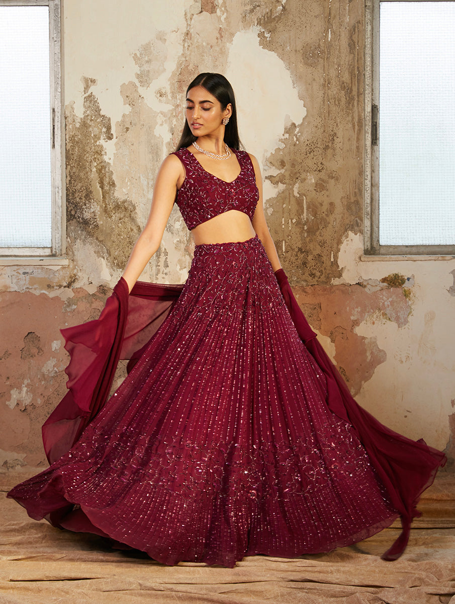 Jane – georgette lehenga, bisouNYC