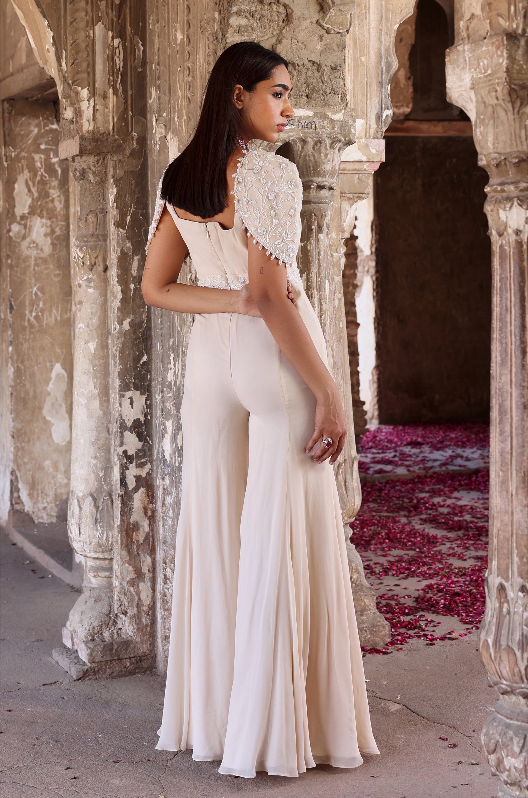 Juhi – ivory organza suit, bisouNYC