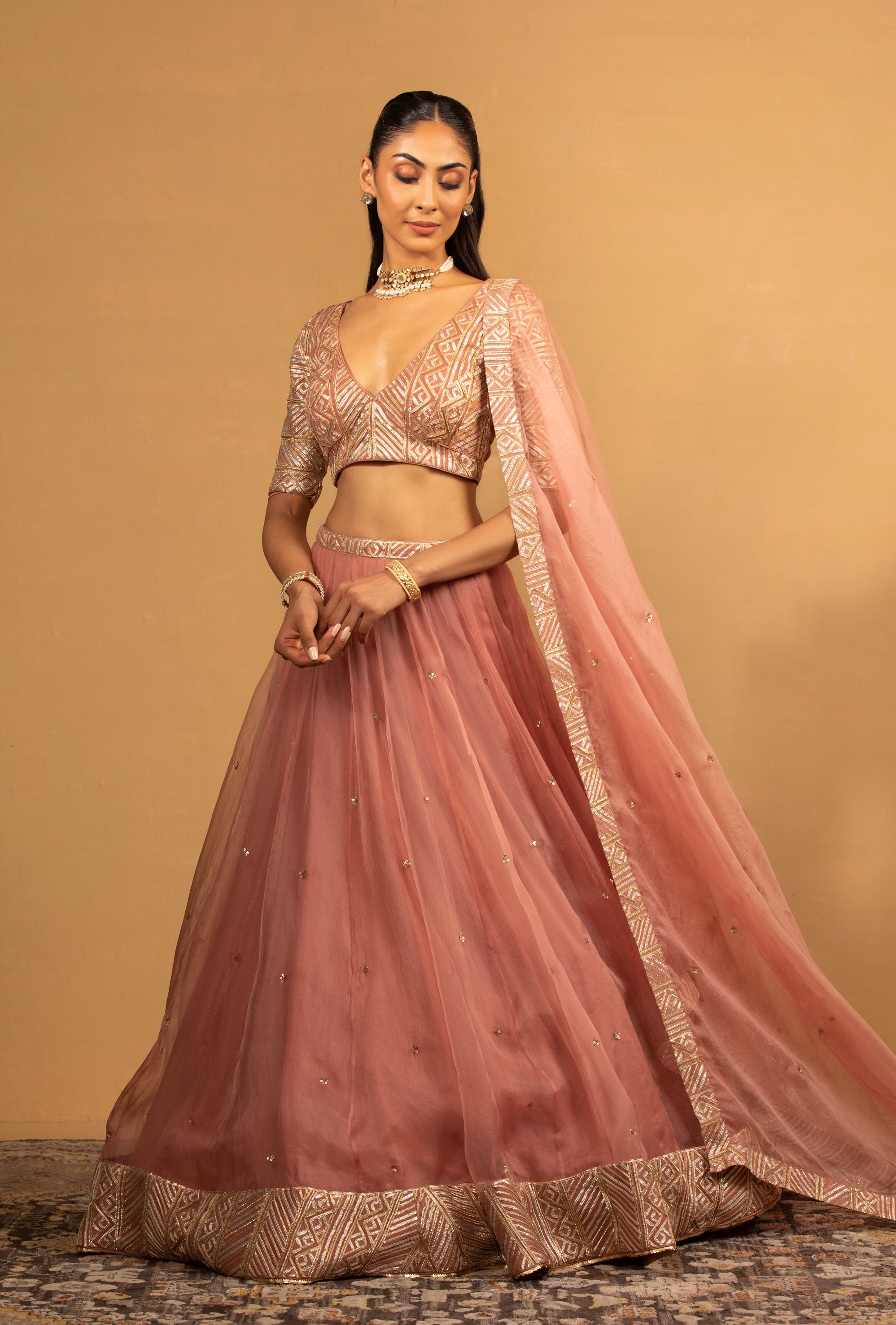 Kalki – pink organza lehenga, bisouNYC