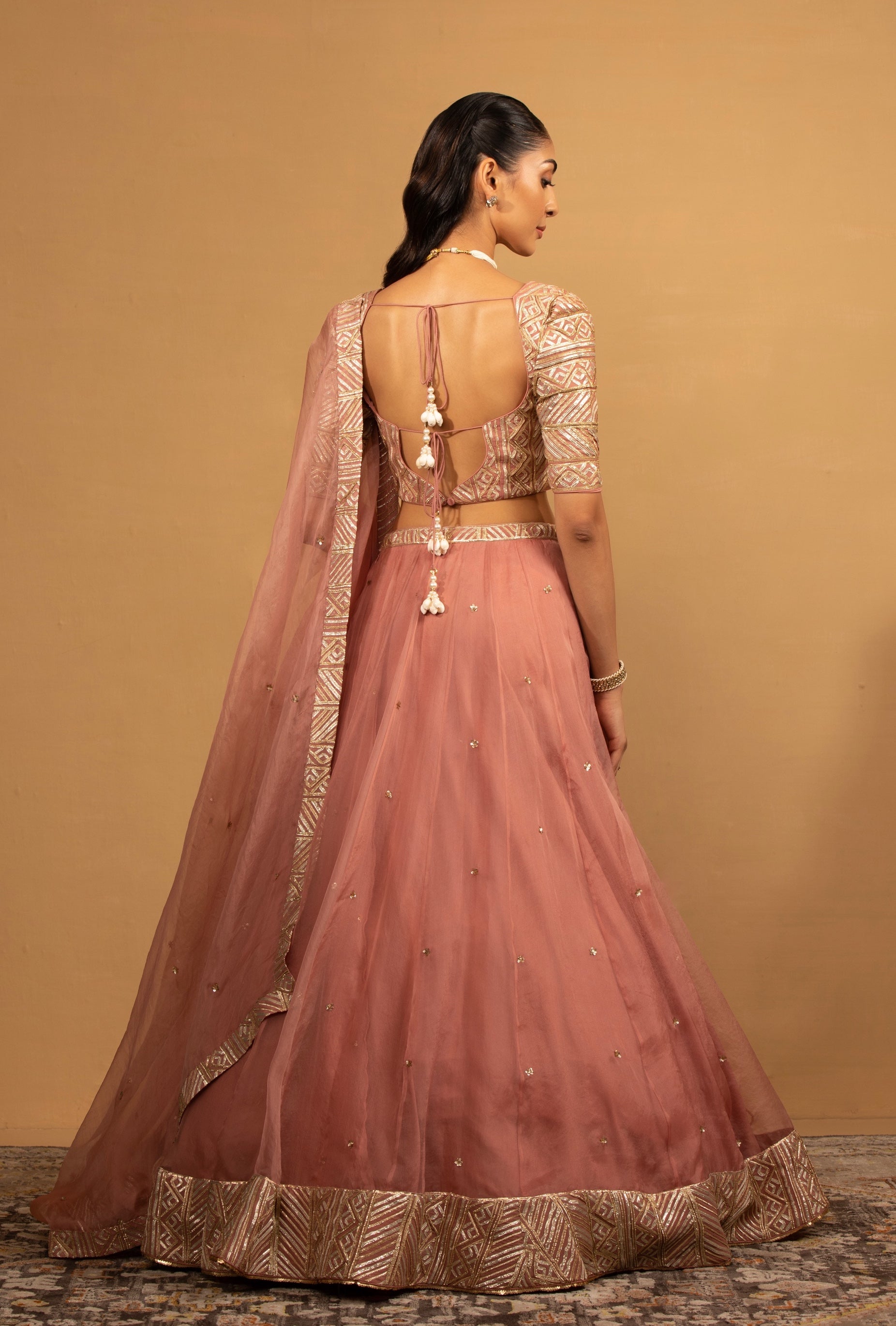 Kalki – pink organza lehenga, bisouNYC