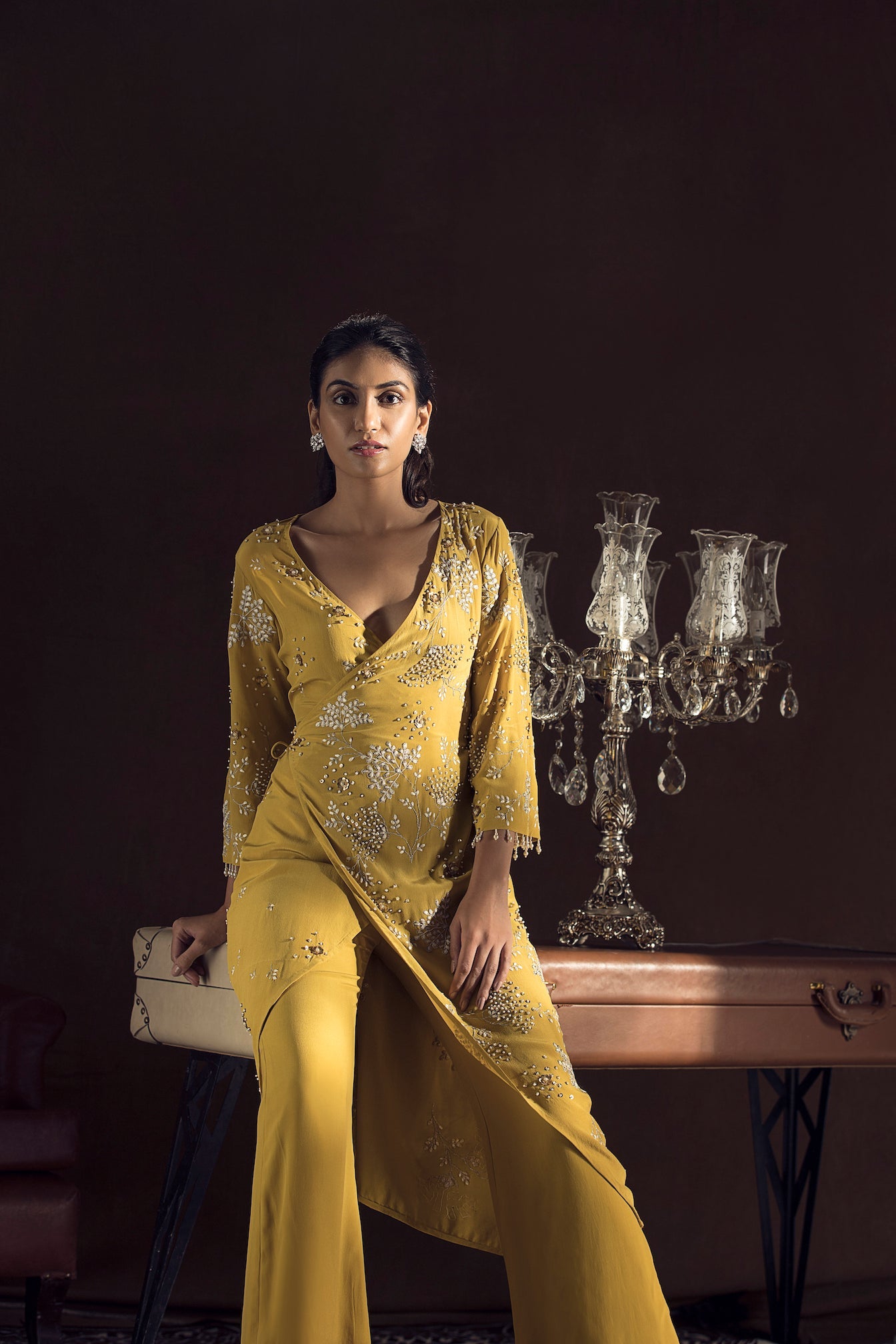Lakshmi – mustard suit, bisouNYC