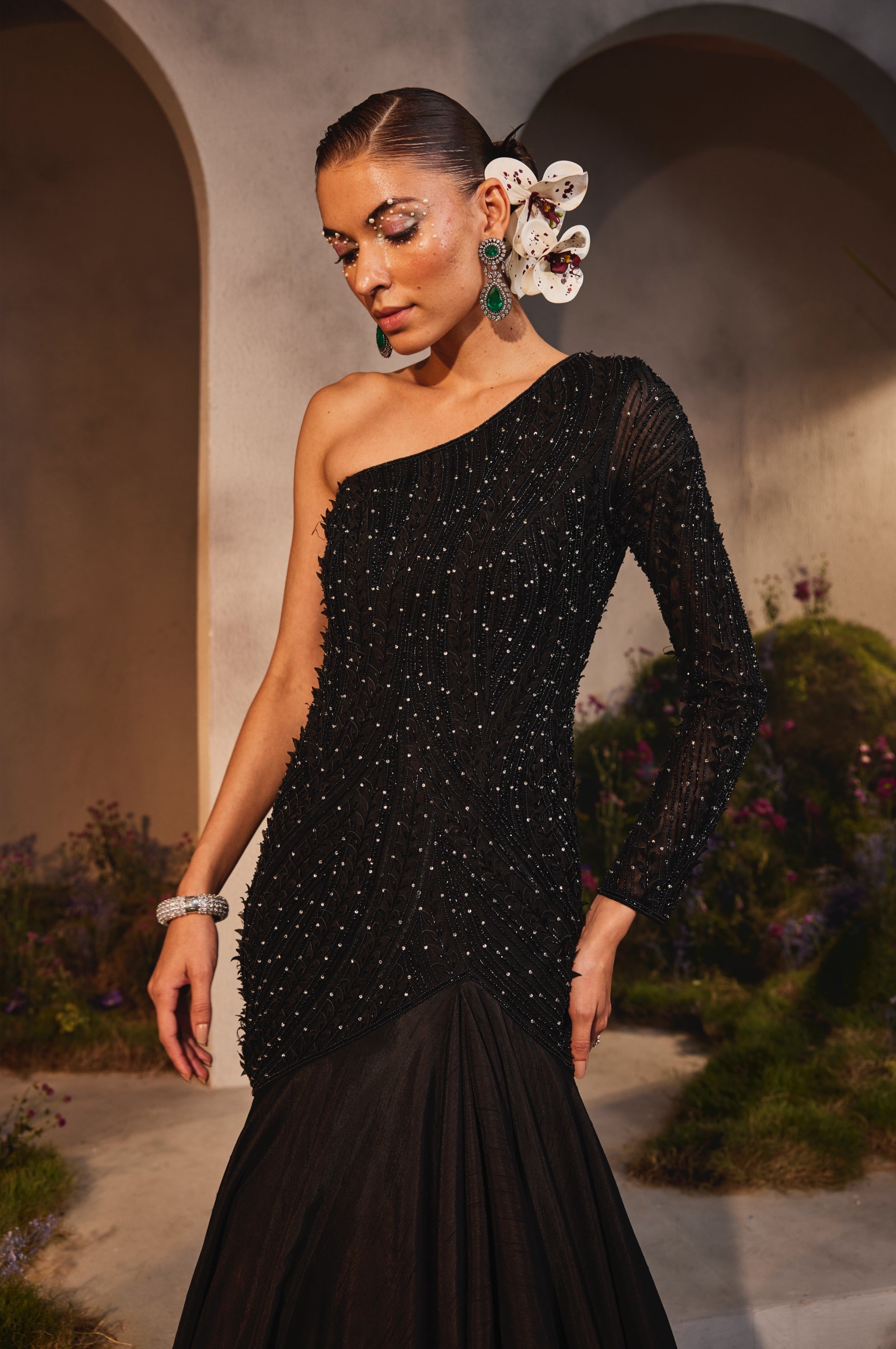 Lana – black silk dress, bisouNYC