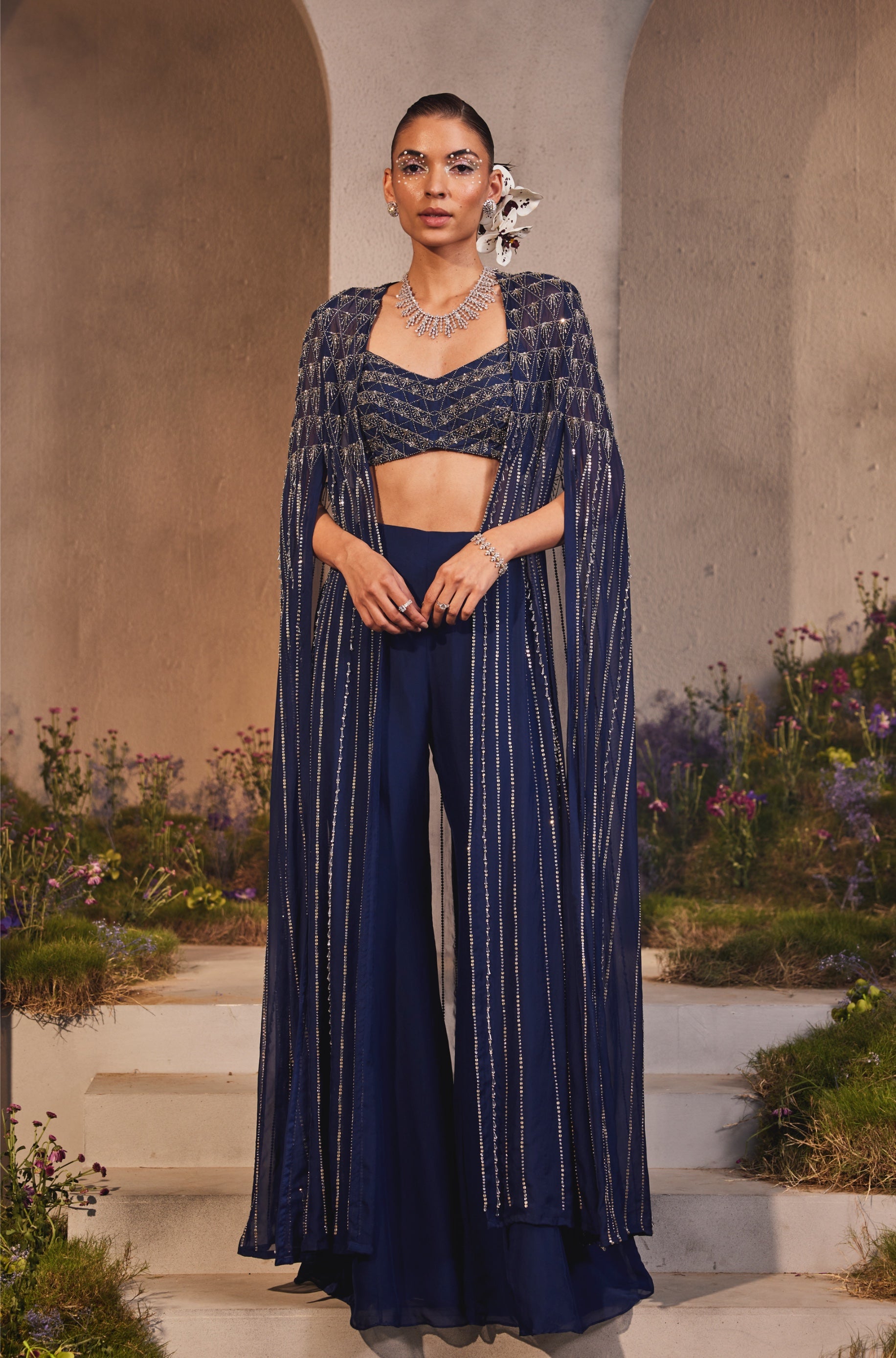 Lexi – blue organza suit, bisouNYC