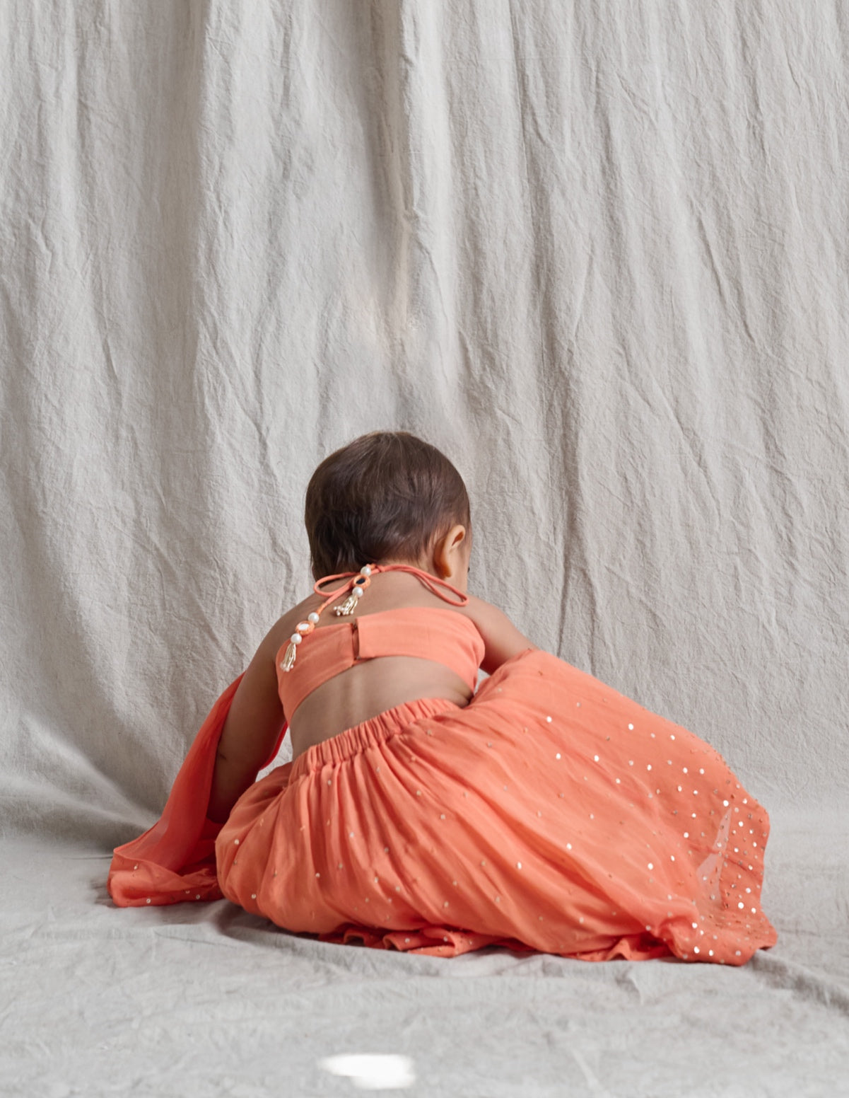 Coral crush cutie – coral lehenga, bisouNYC