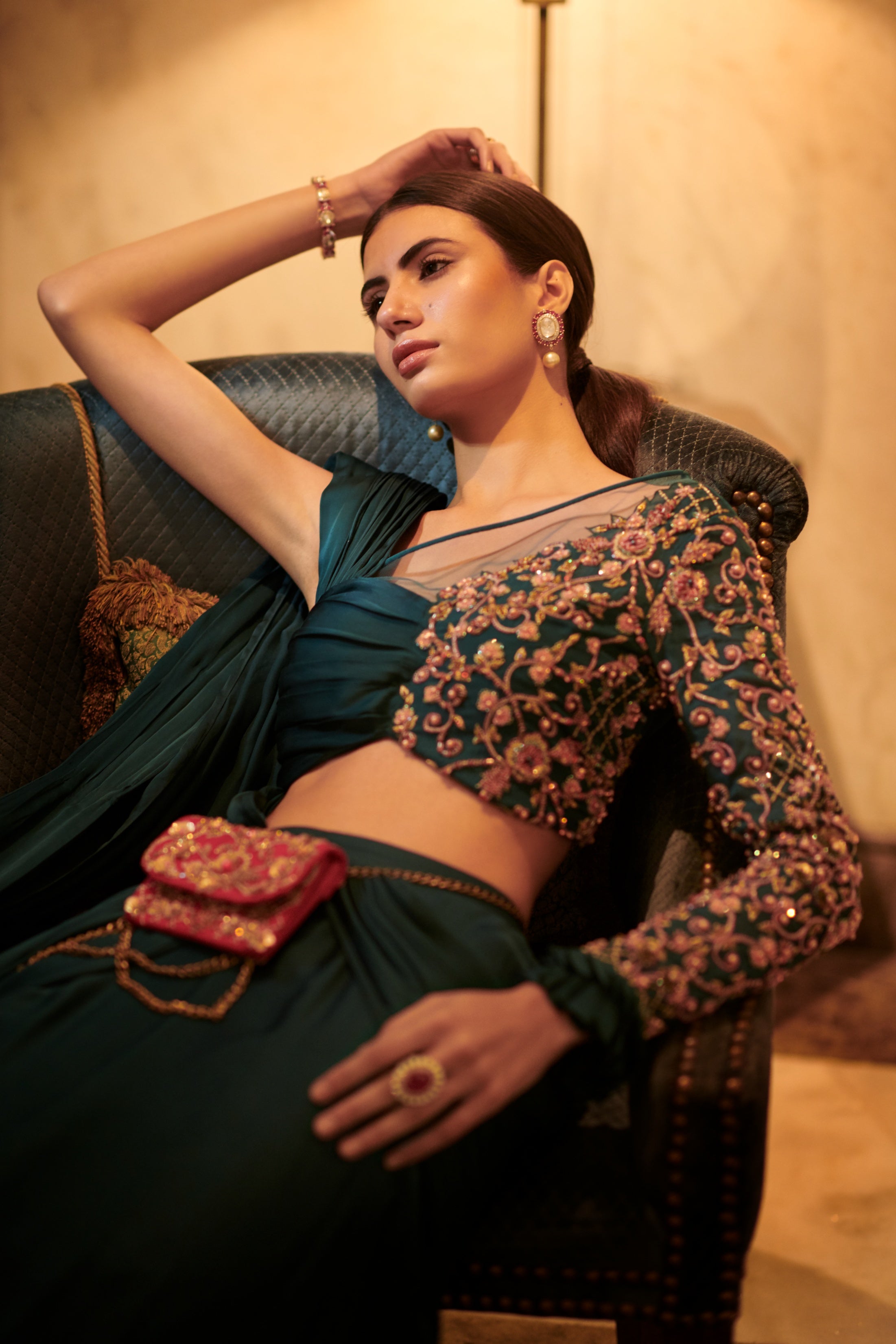 Luana – organza lehenga, bisouNYC