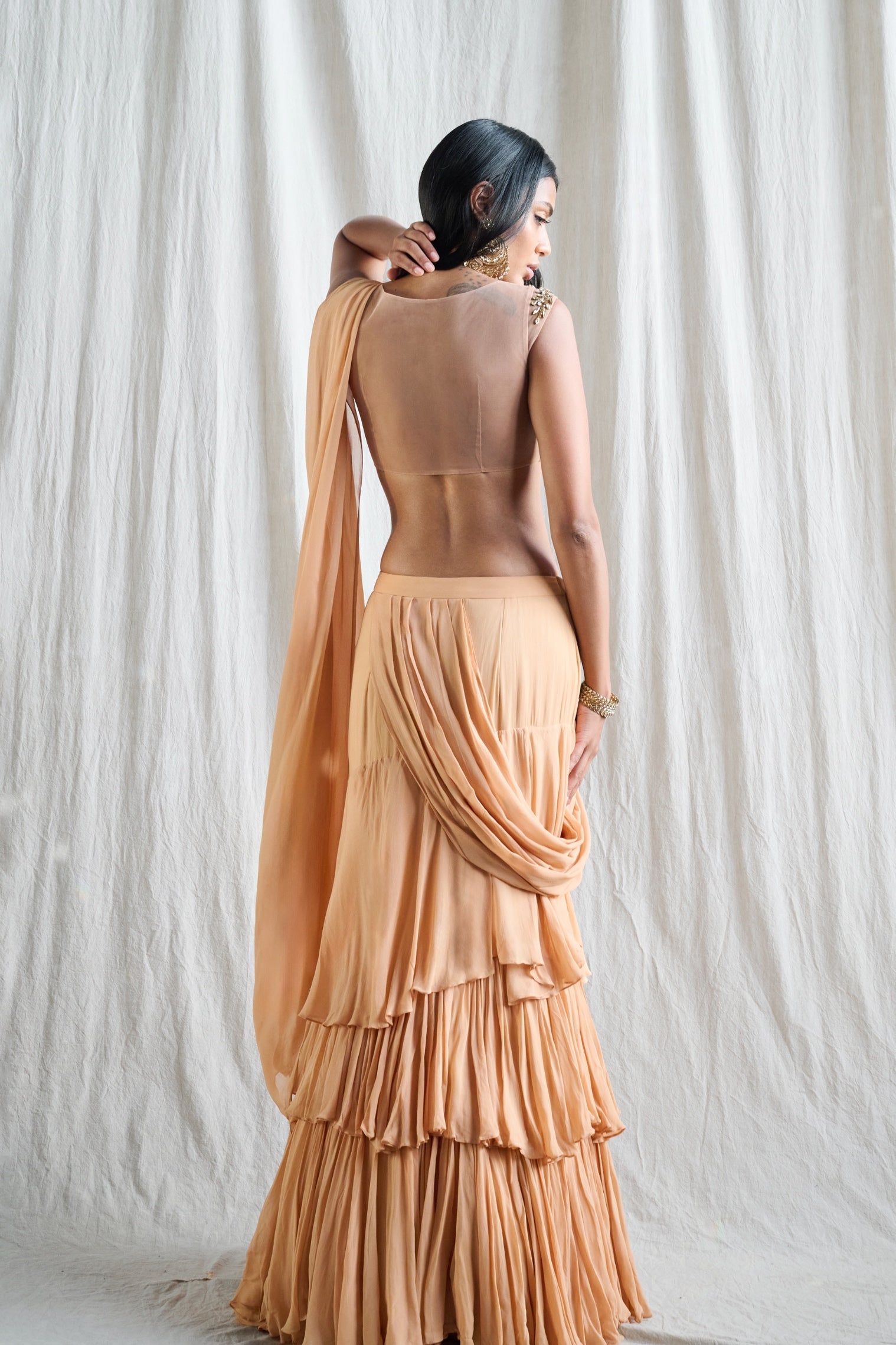 Luminaire – nude lehenga, bisouNYC