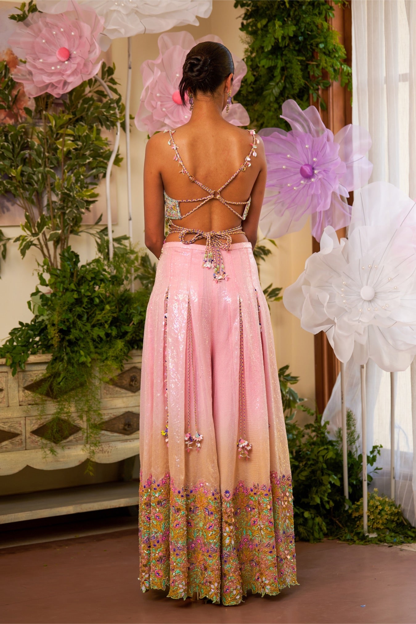 Luna – pink organza suit, bisouNYC