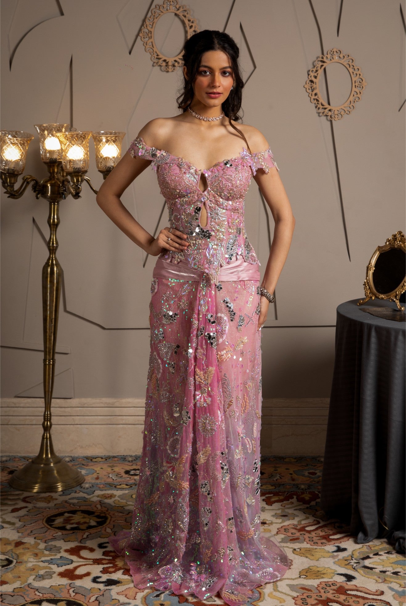 Lura – pink saree, bisouNYC