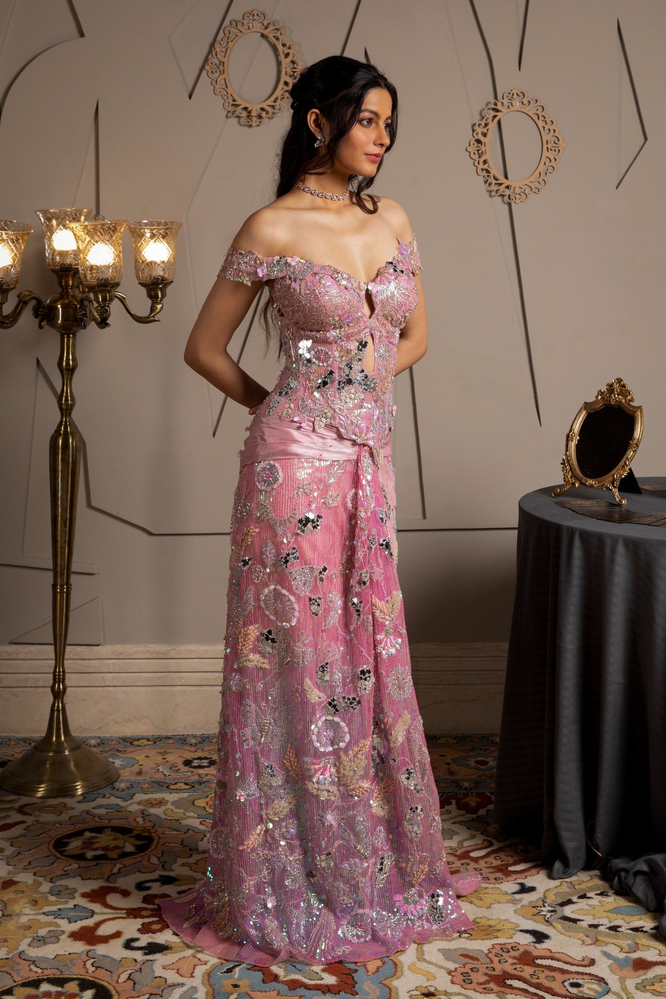 Lura – pink saree, bisouNYC