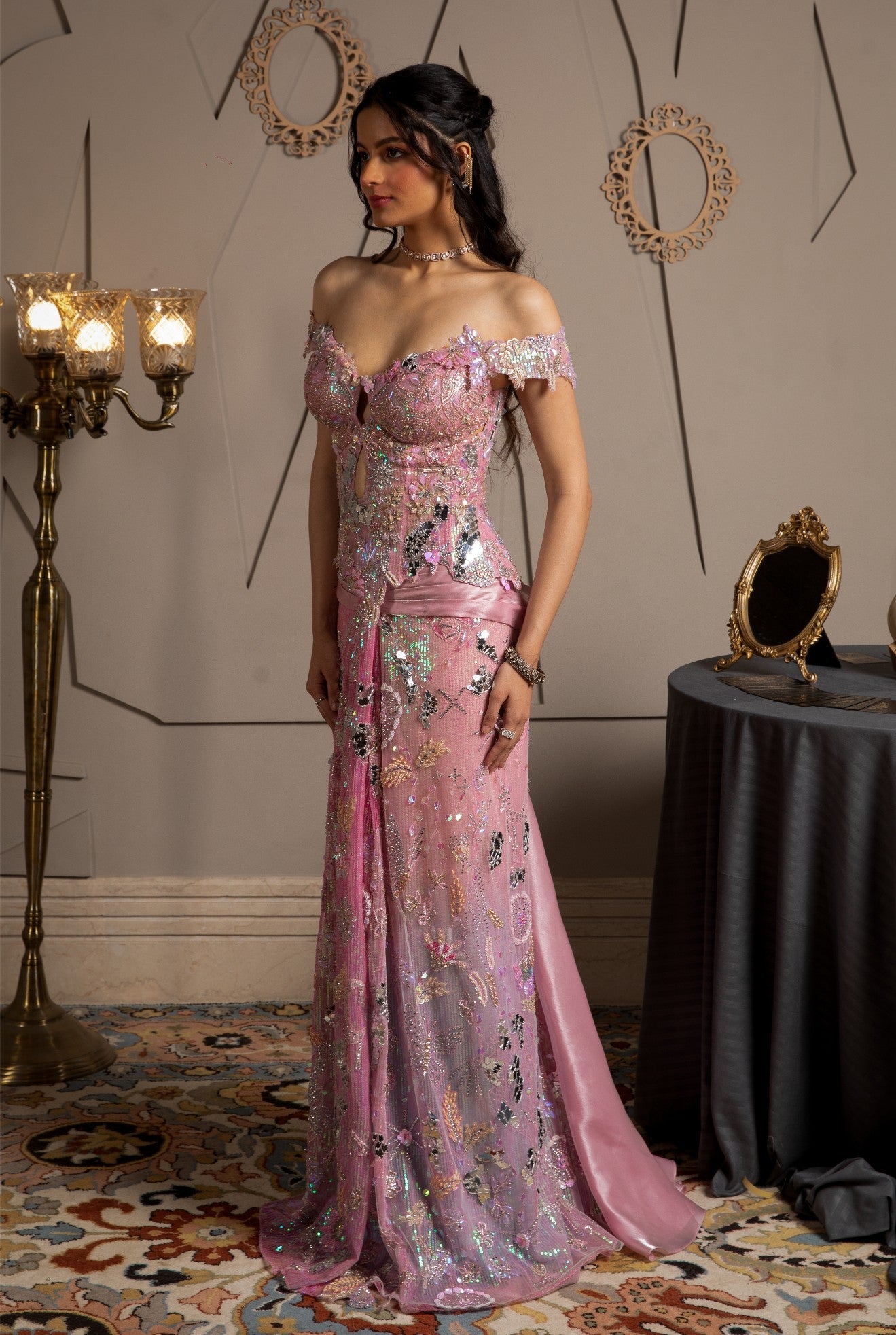 Lura – pink saree, bisouNYC