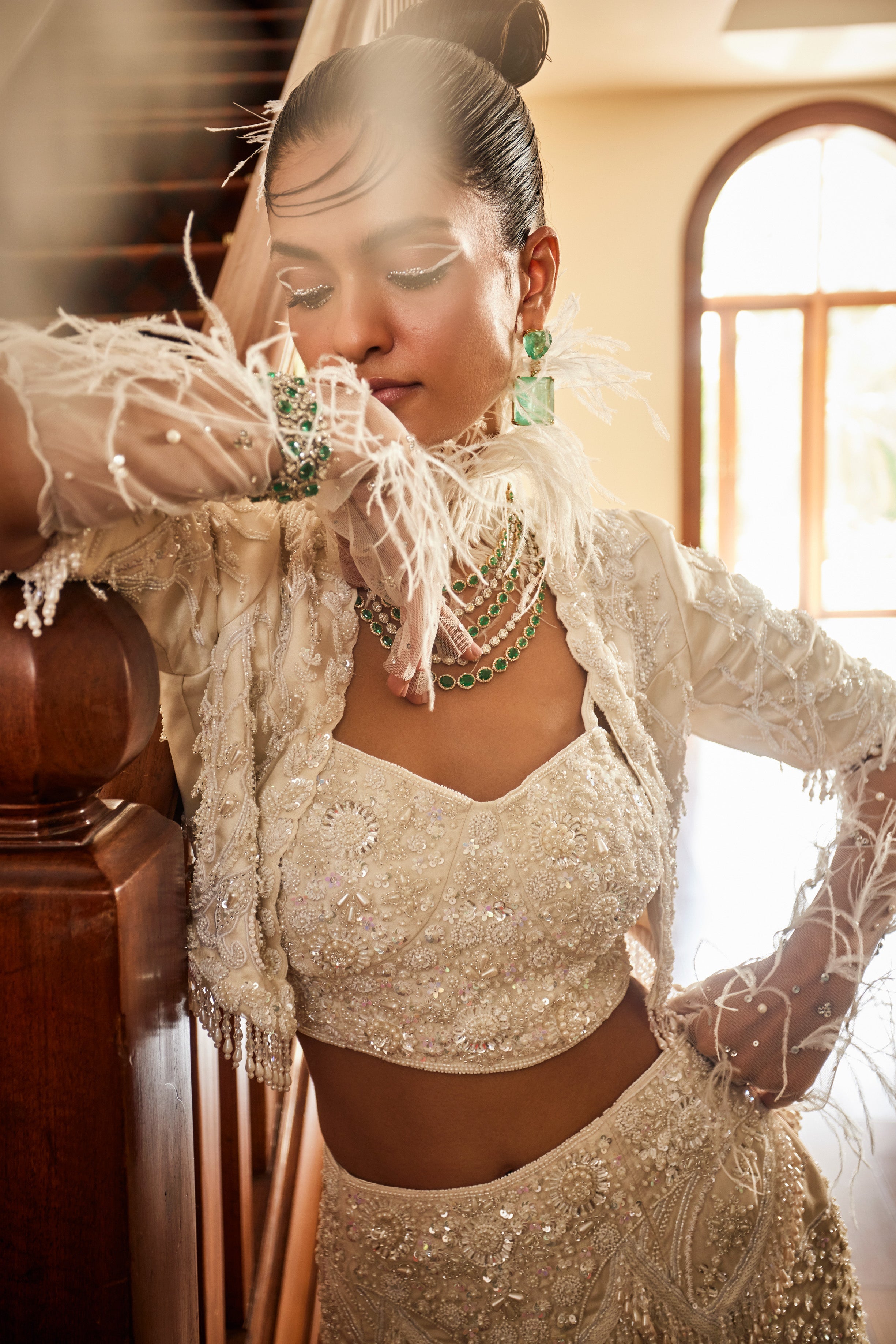 Margot – ivory lehenga, bisouNYC