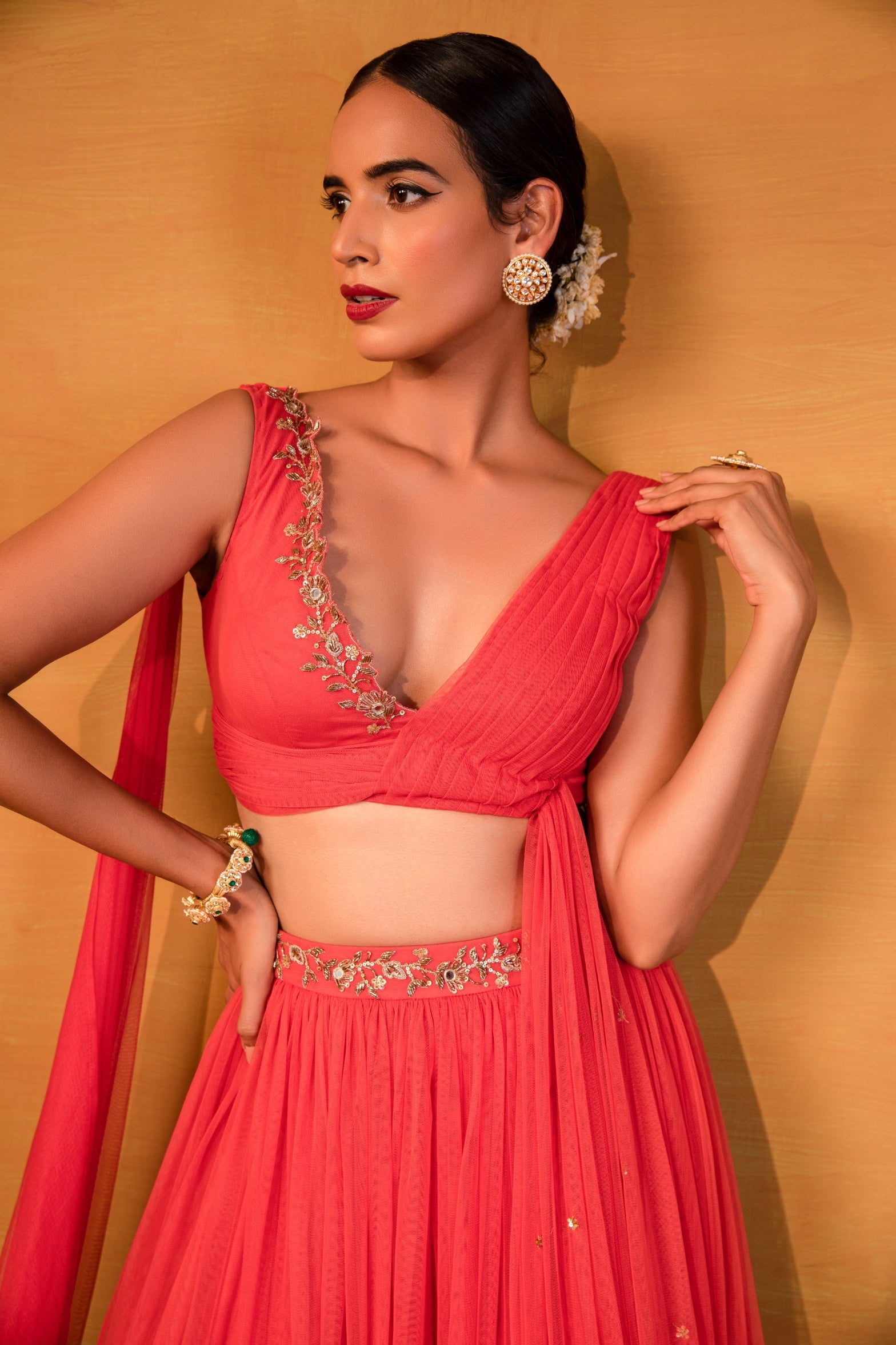 Mira – net lehenga, bisouNYC
