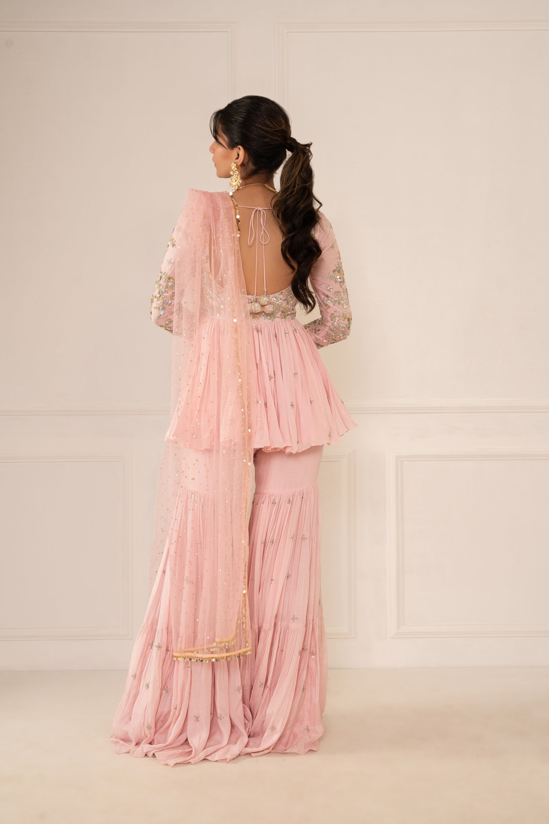 Mira – lilac silk suit, bisouNYC