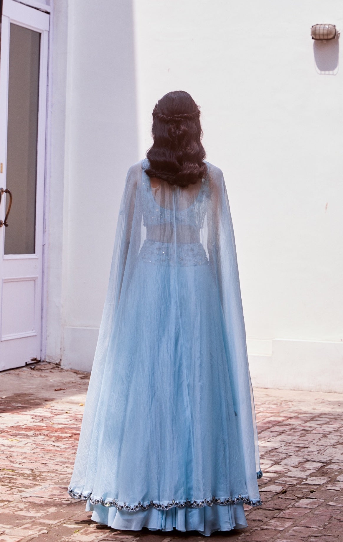 Misha – blue lehenga, bisouNYC